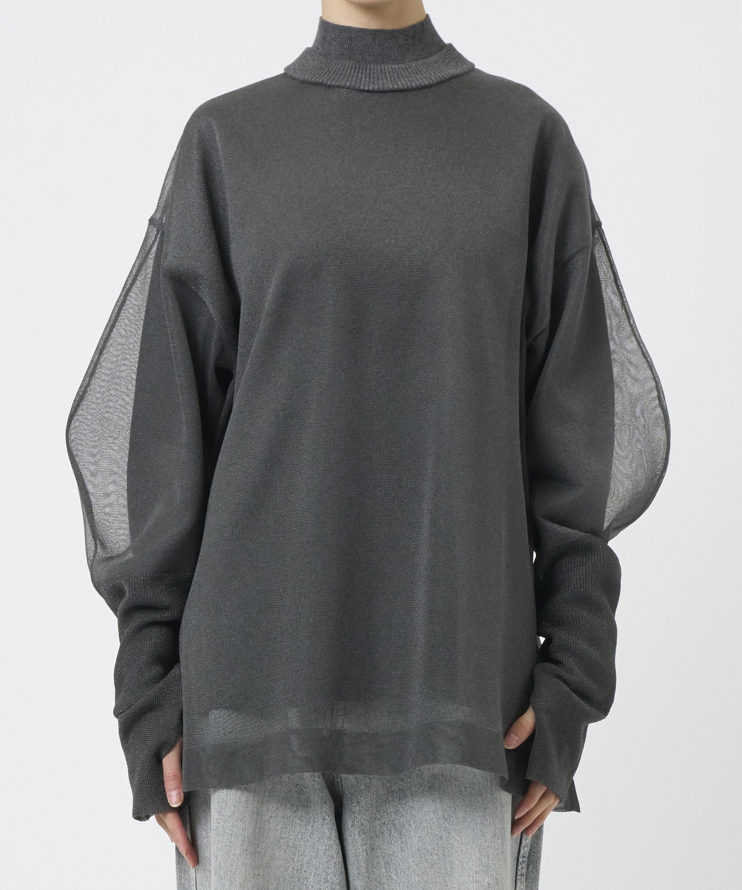 SEE THROUGH LAYERED KNIT UN3D.