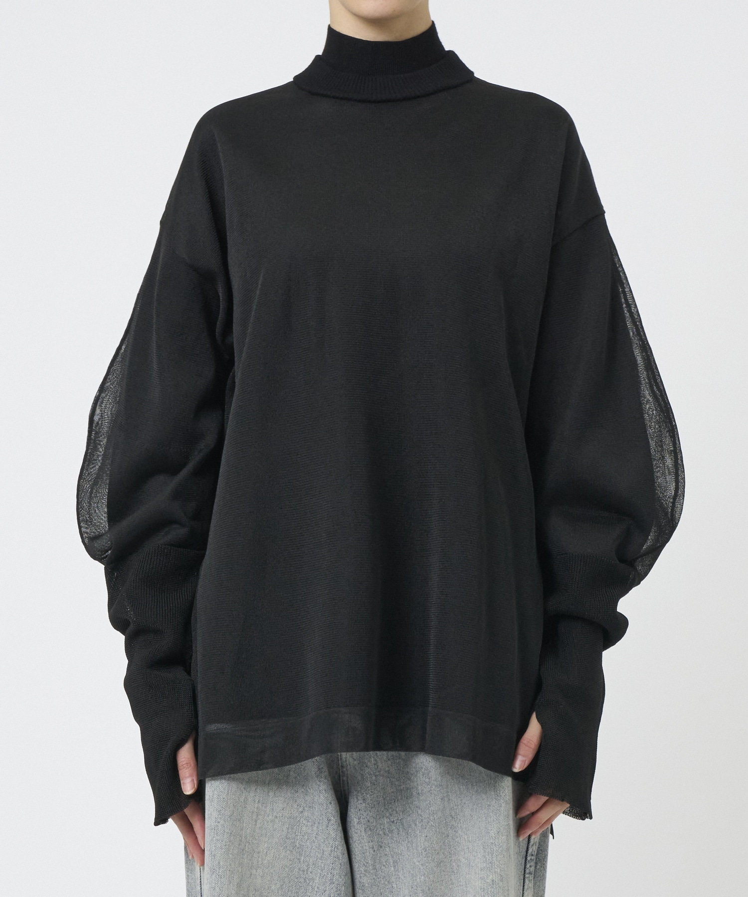 SEE THROUGH LAYERED KNIT UN3D.