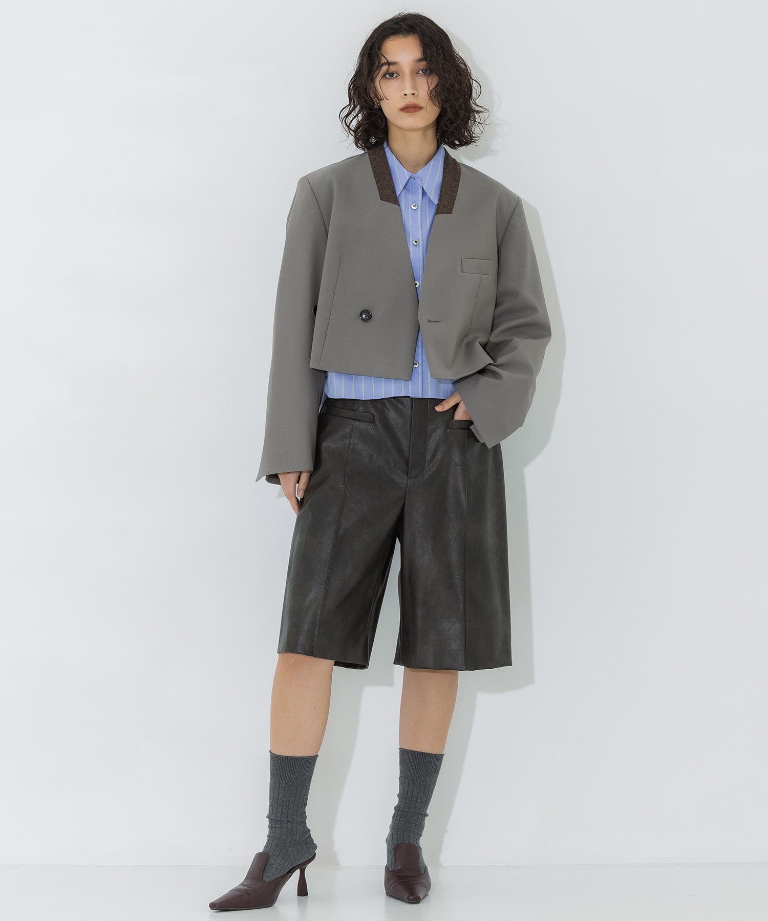 Faux Leather Half Pants STUDIOUS