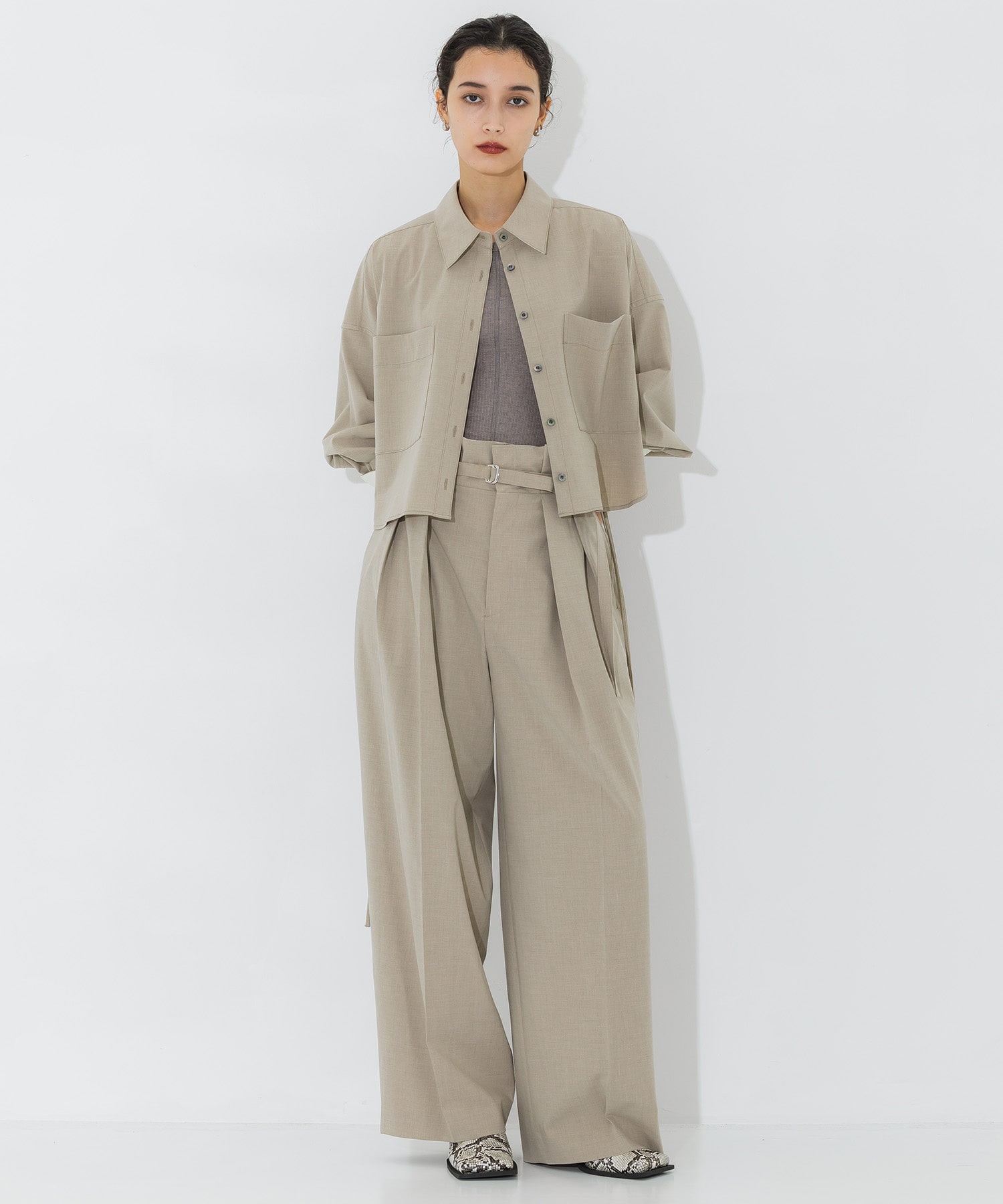 High Waist Tucked Trousers STUDIOUS