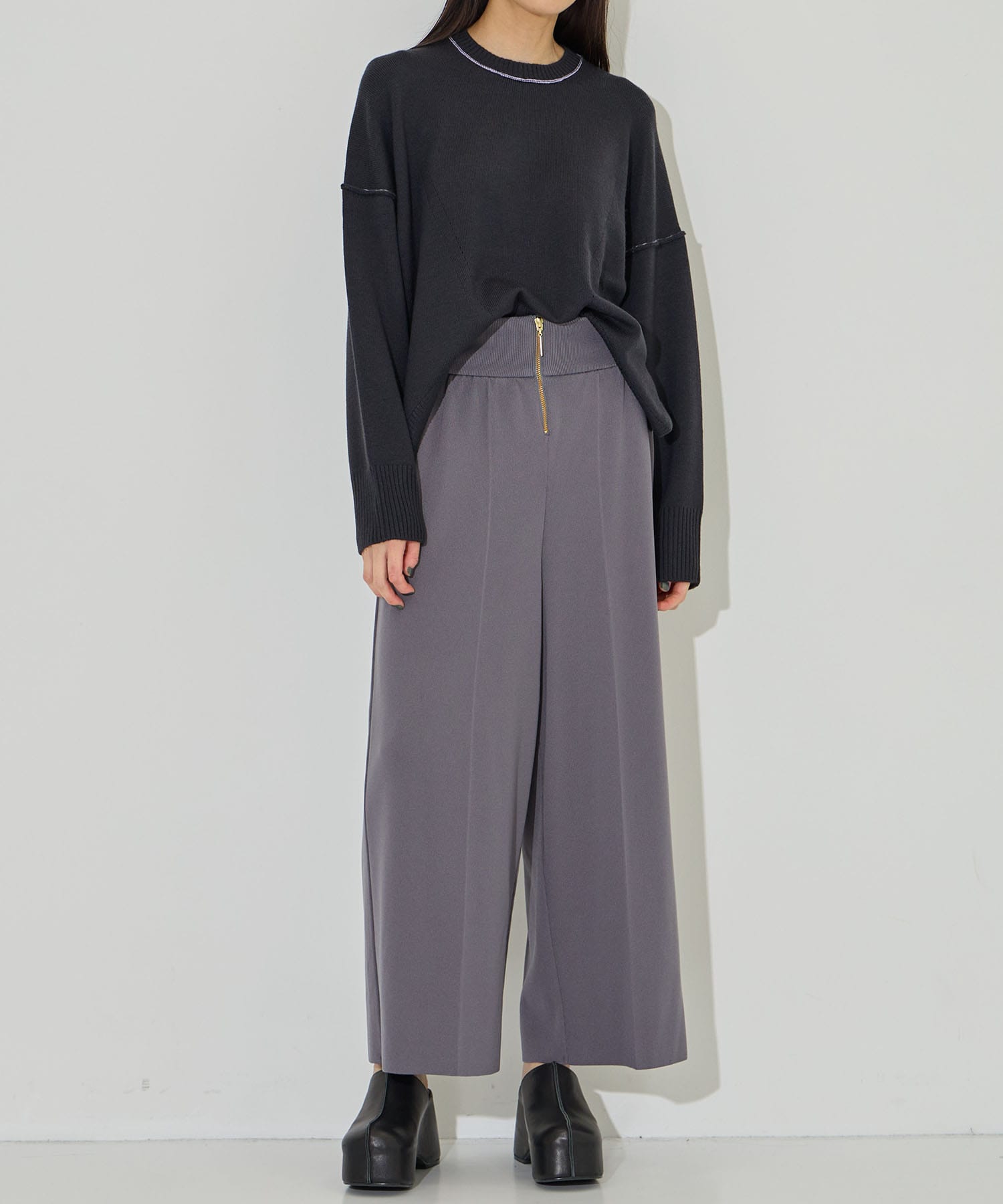 HIGH STRETCH KNIT SLACKS MUKASA