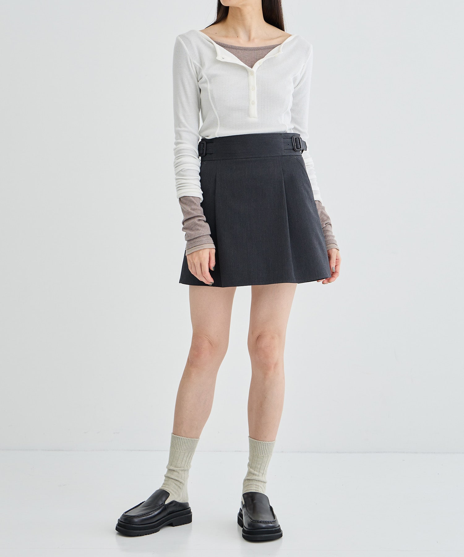 RERACS LAYERED SKIRT SHORTS THE RERACS