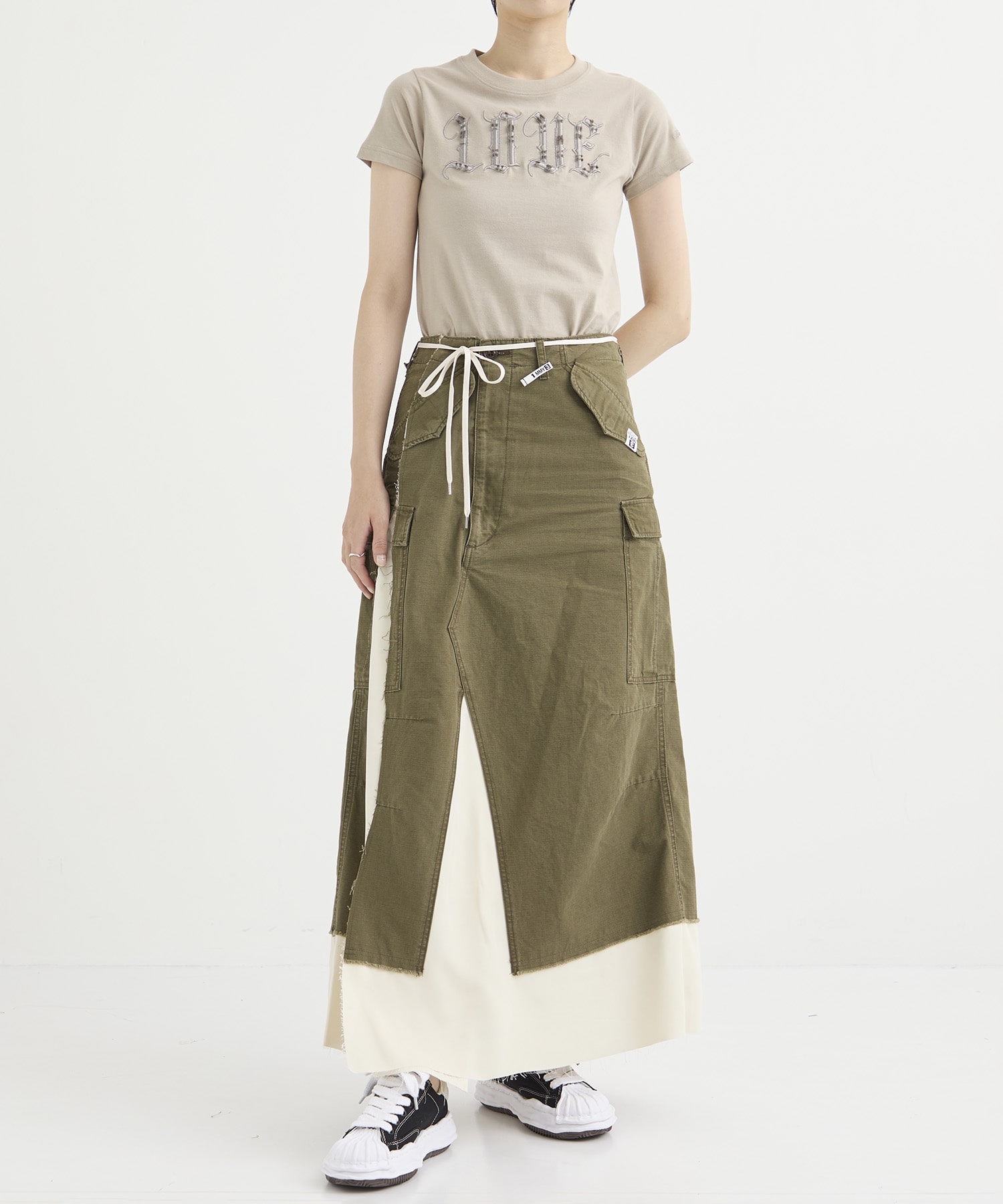 MILLITARY PANTS COMBINED SKIRT Maison MIHARA YASUHIRO