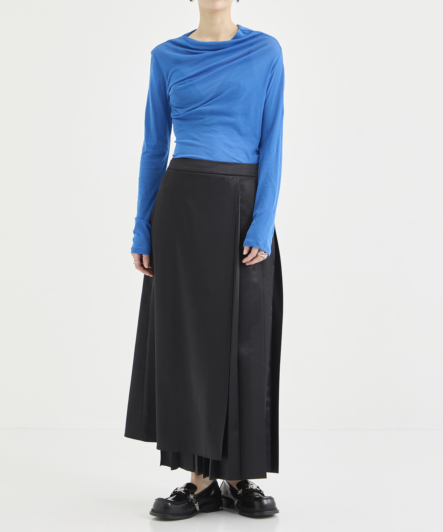 Satin pleated rap skirt 08sircus