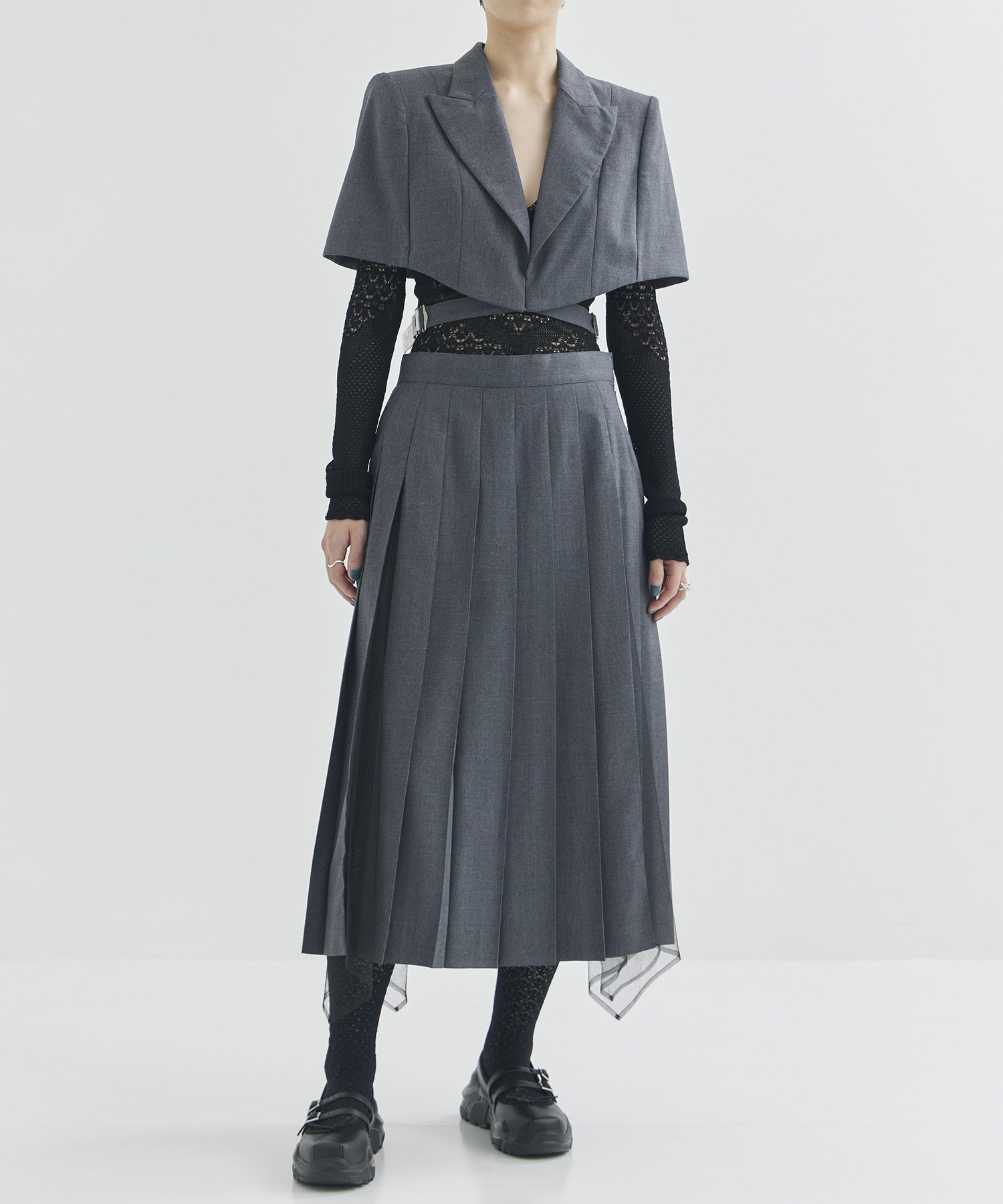 WOOL TAILORED CAPE FETICO