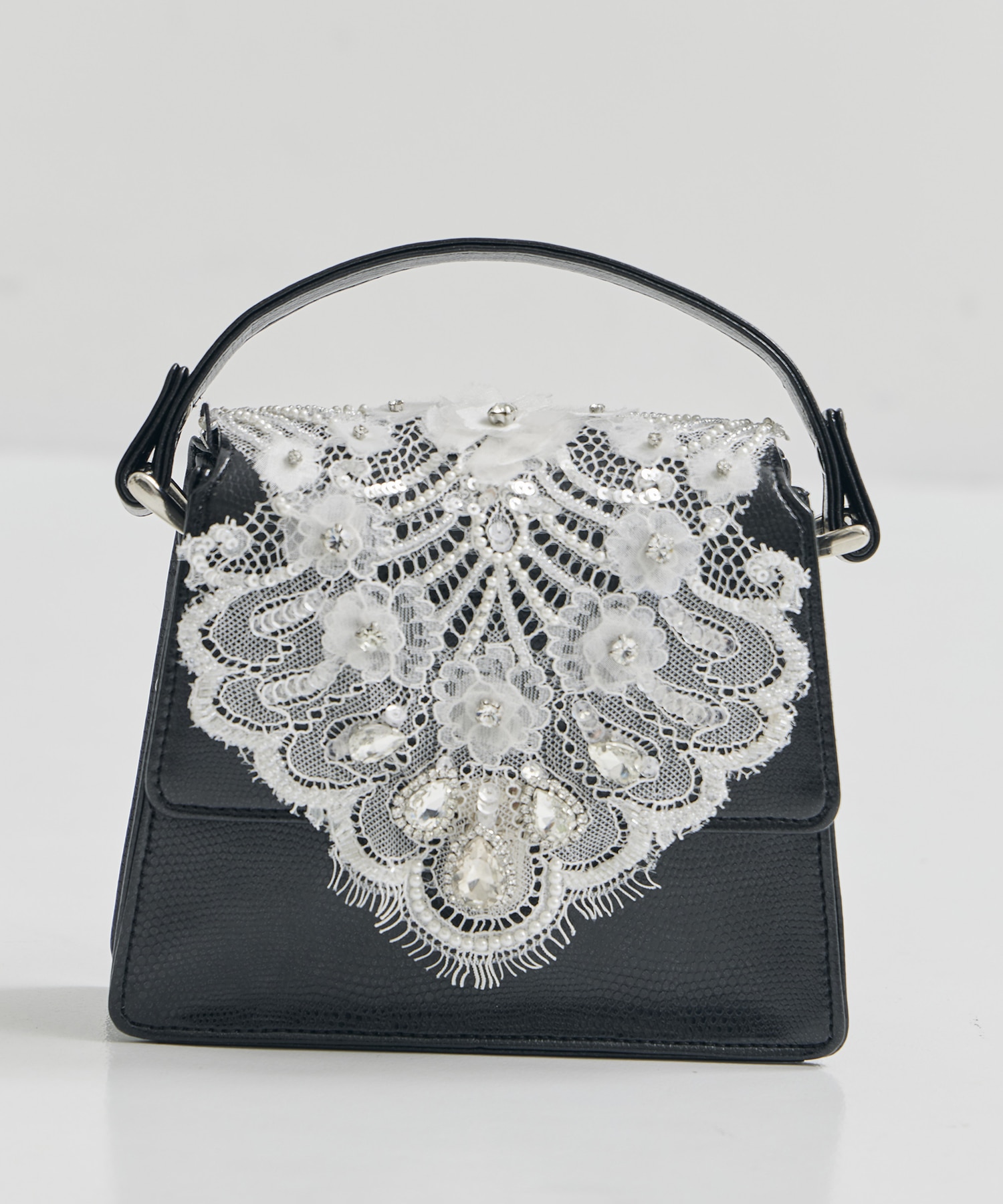 white lace crocodile mini bag tanakadaisuke