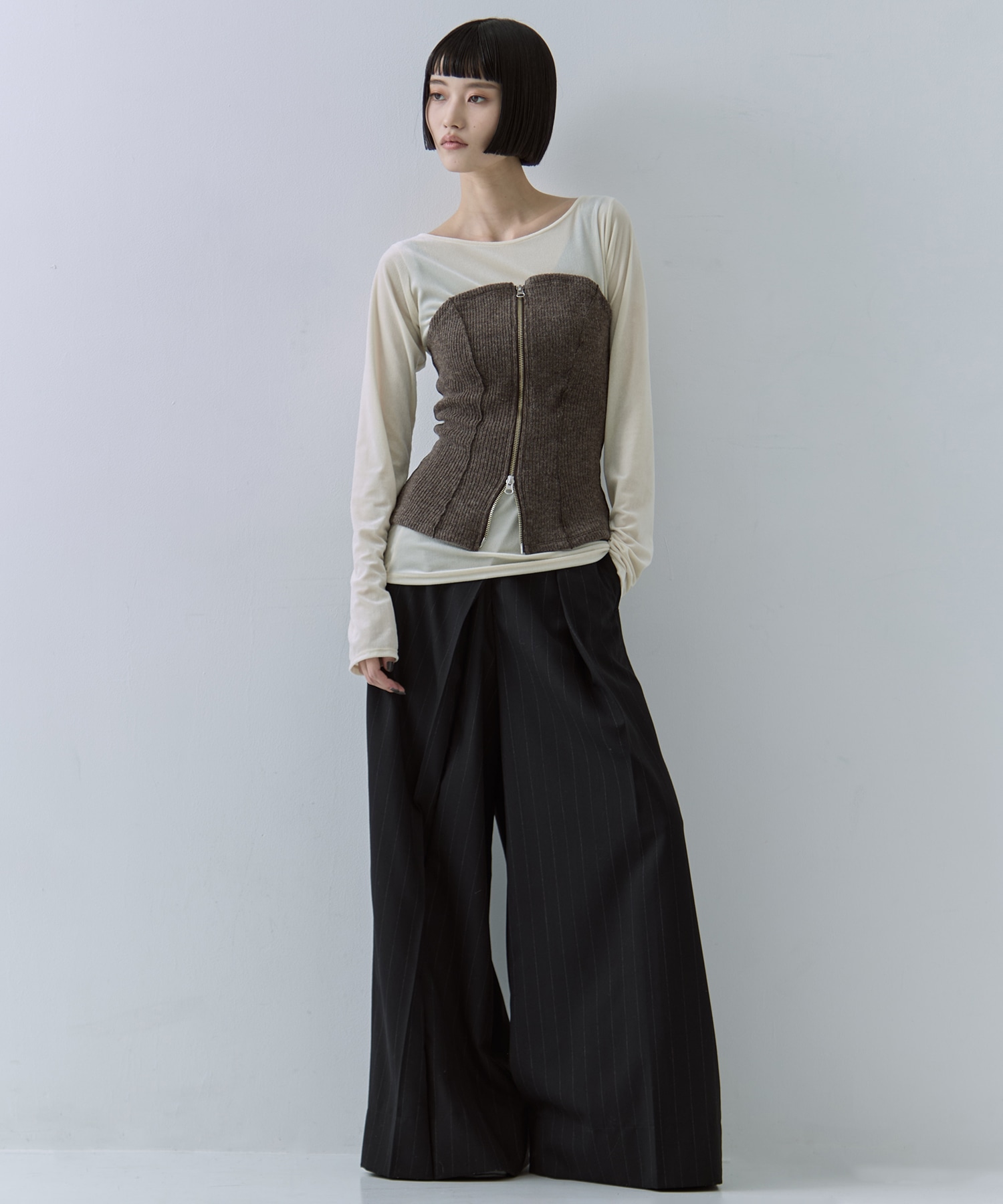 Bustier Combi Jersey Top STUDIOUS