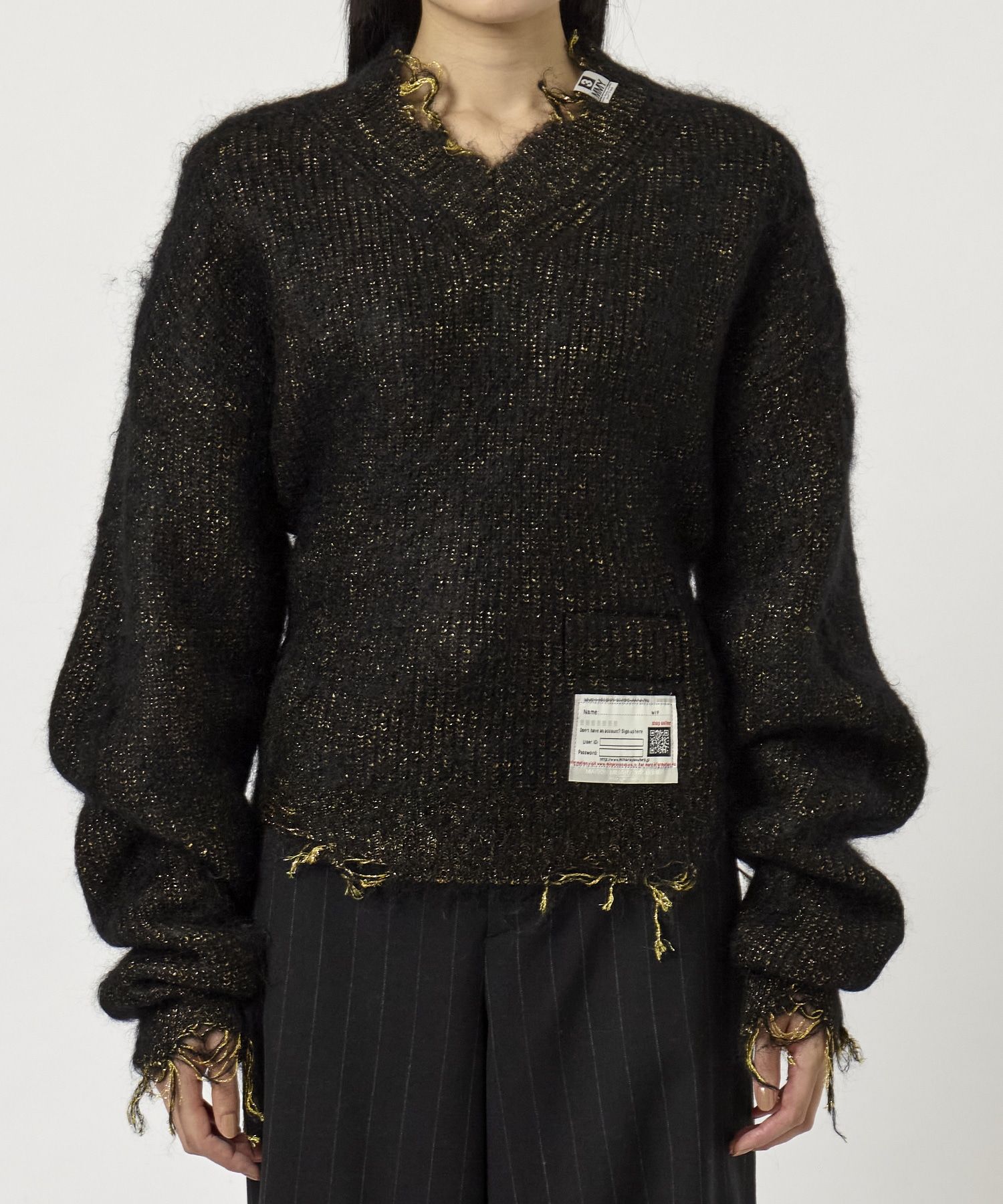 DISTRESSED PULLOVER Maison MIHARA YASUHIRO