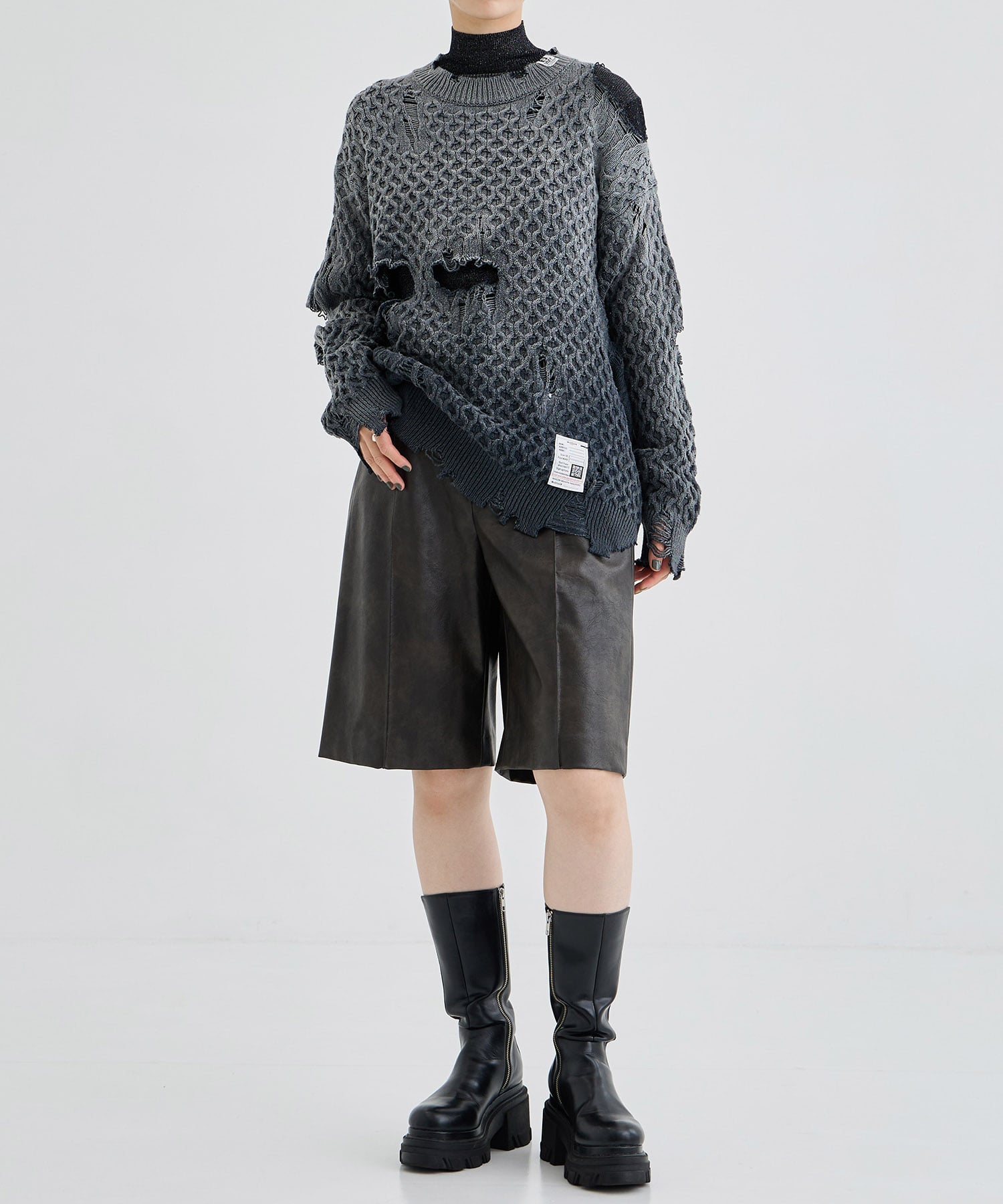 SUNFADED KNIT PULLOVER Maison MIHARA YASUHIRO