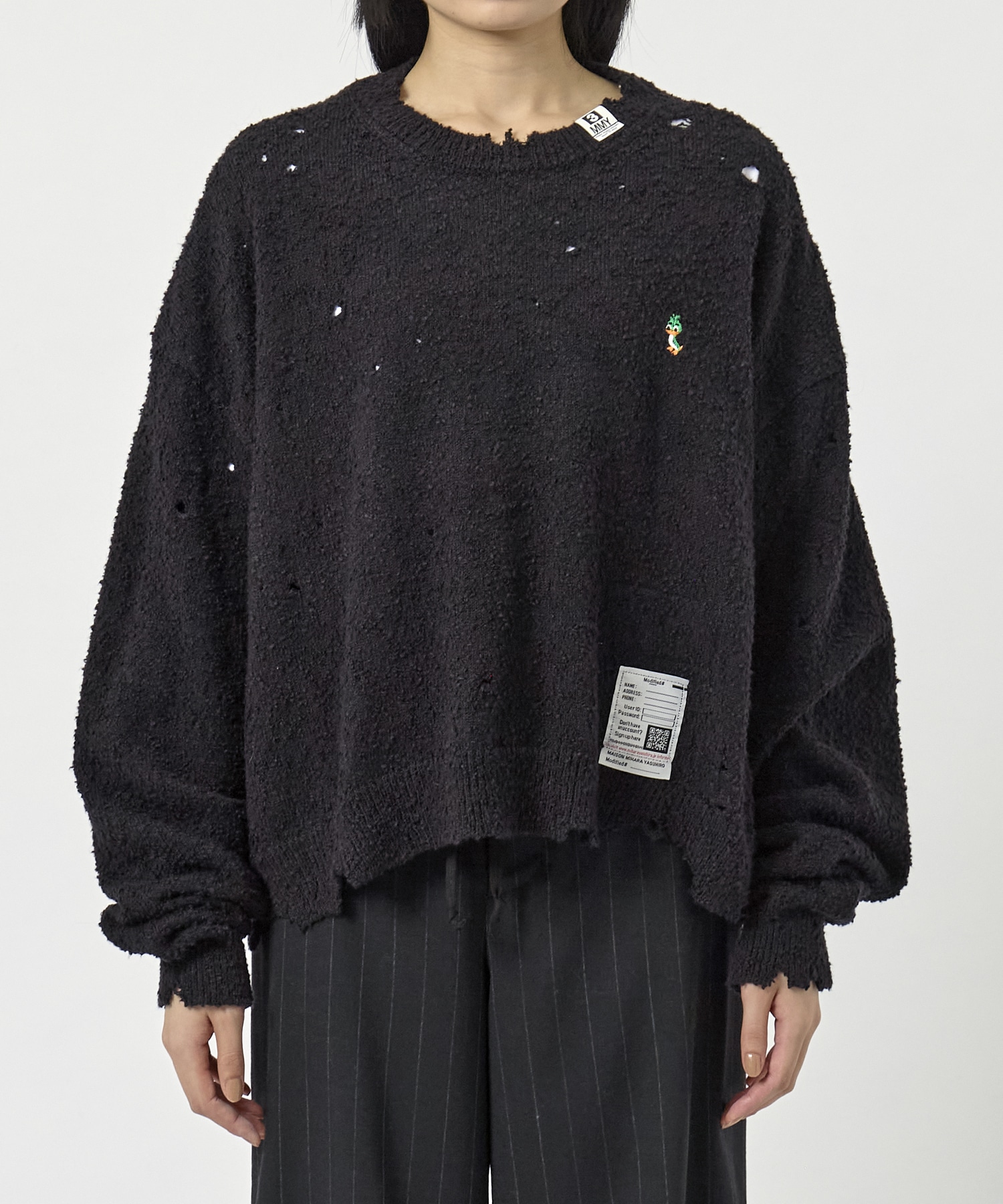 DISTRESSED KNIT PULLOVER Maison MIHARA YASUHIRO