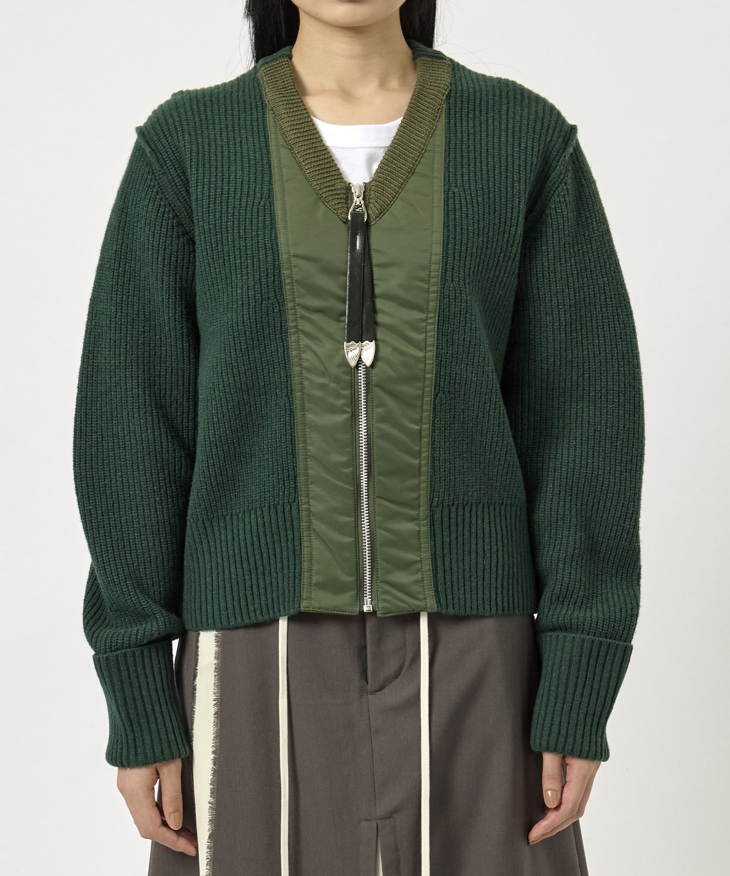 Wool knit zip cardigan TOGA PULLA