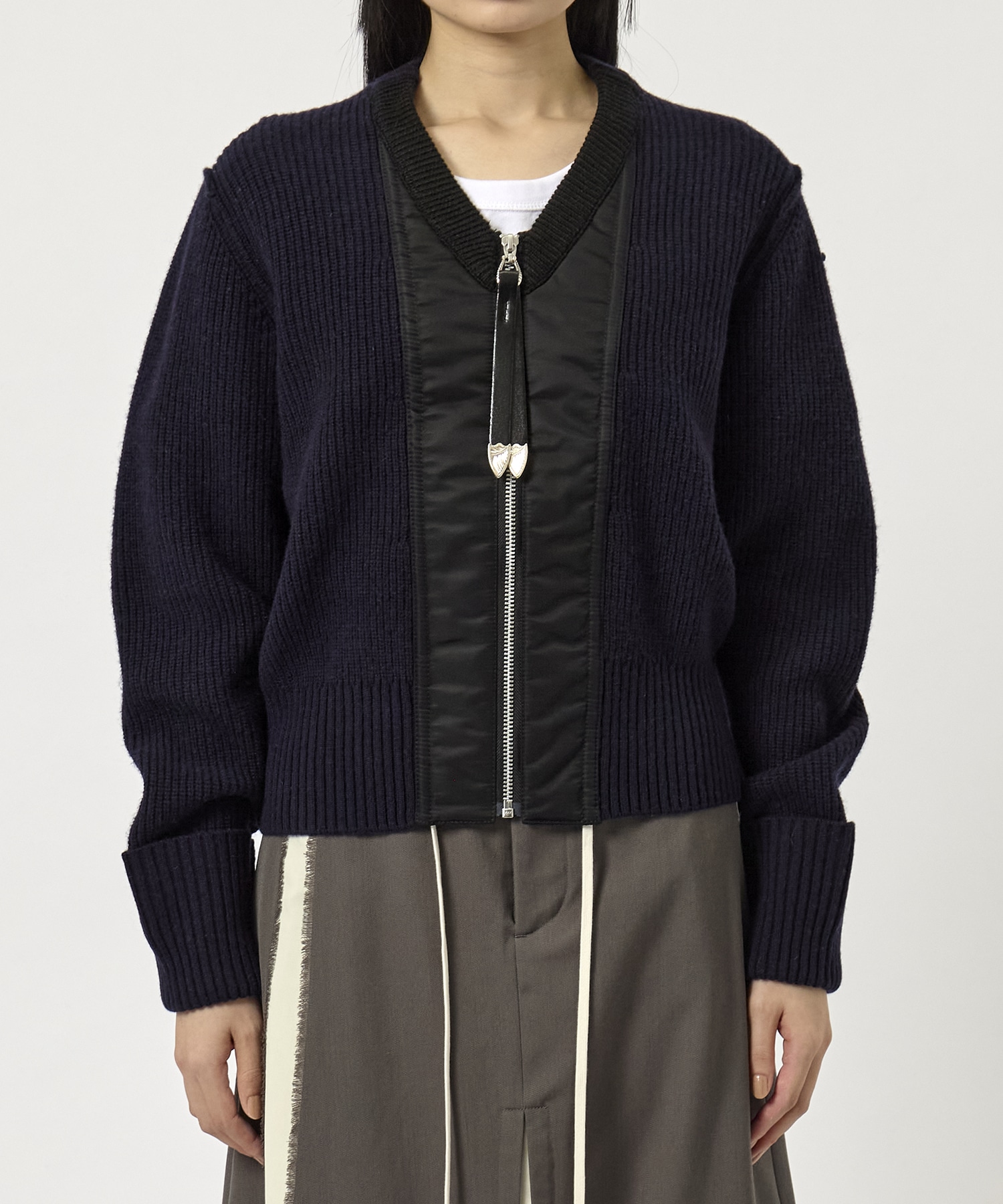 Wool knit zip cardigan TOGA PULLA