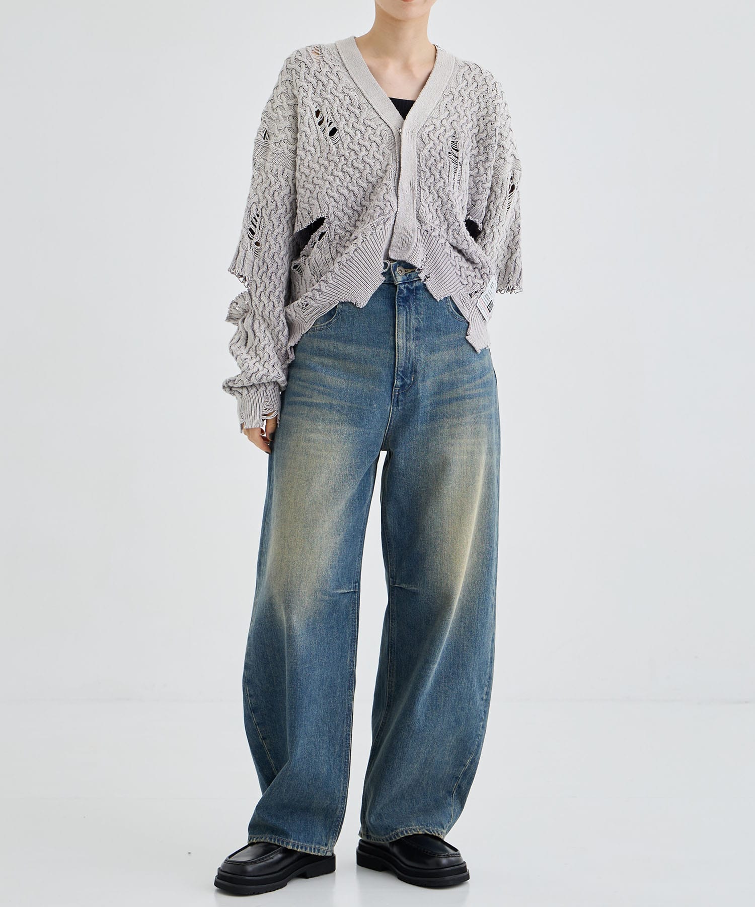 SUNFADED KNIT CARDIGAN Maison MIHARA YASUHIRO