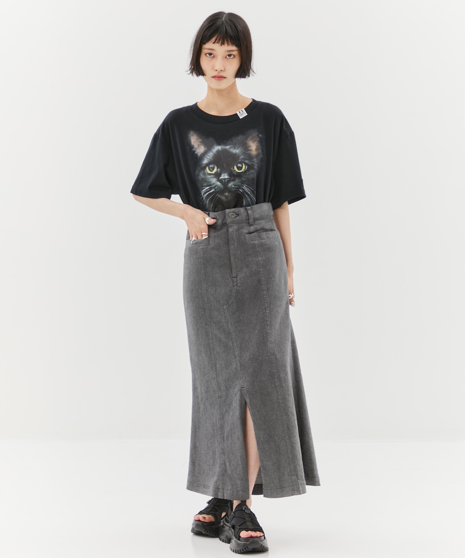 Back Flare Denim SK STUDIOUS