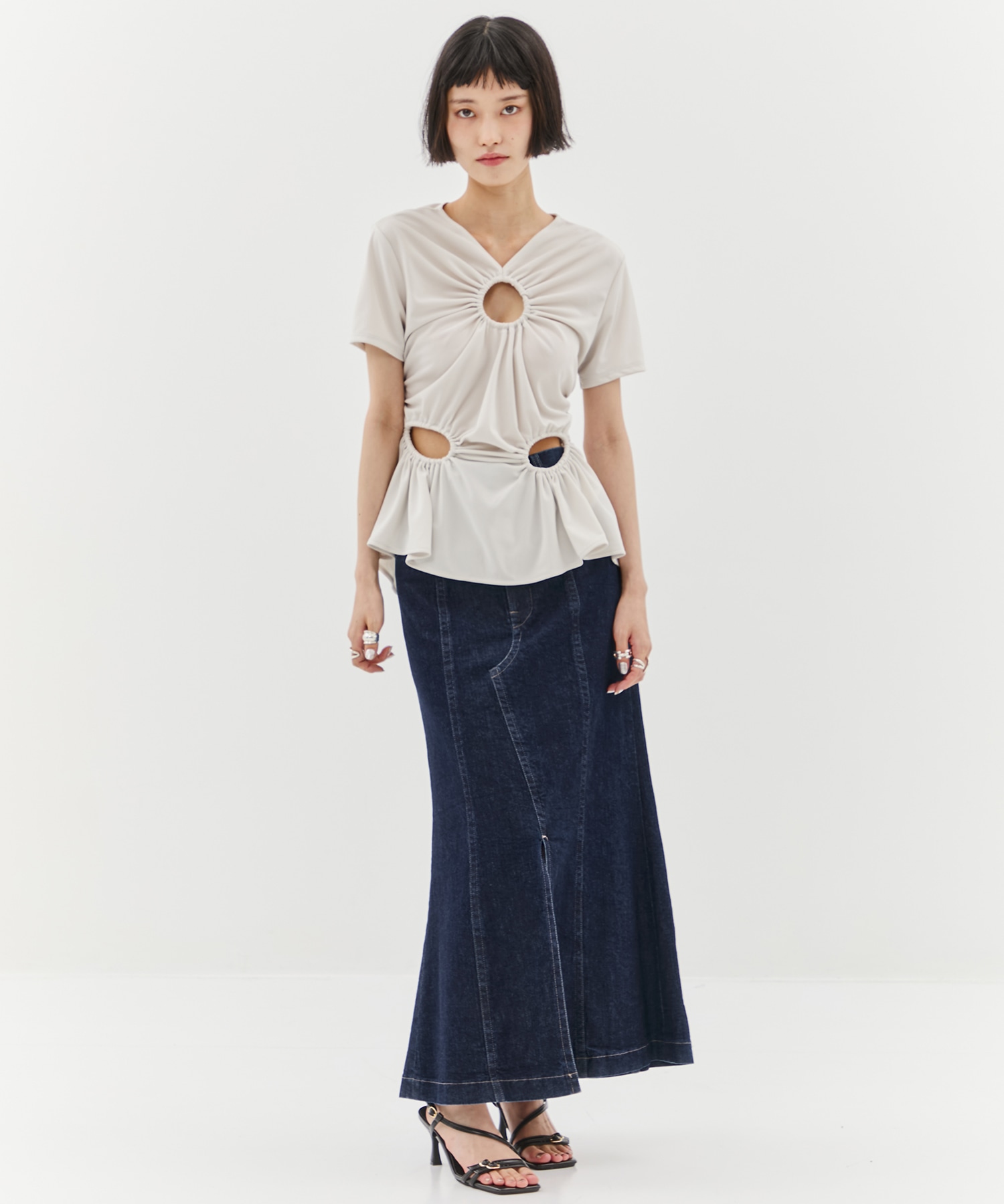 Back Flare Denim SK STUDIOUS