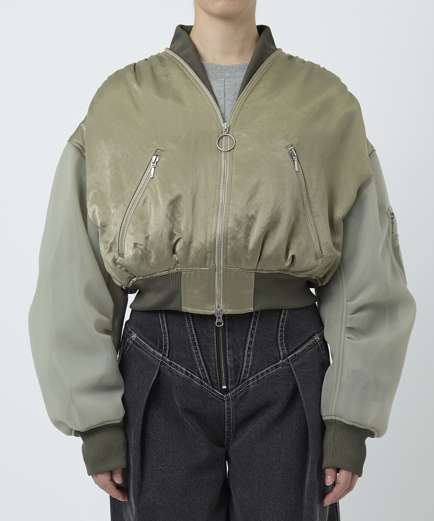 SHEER SLEEVES COMPACT MA-1 BLOUSON THINGS THAT MATTER