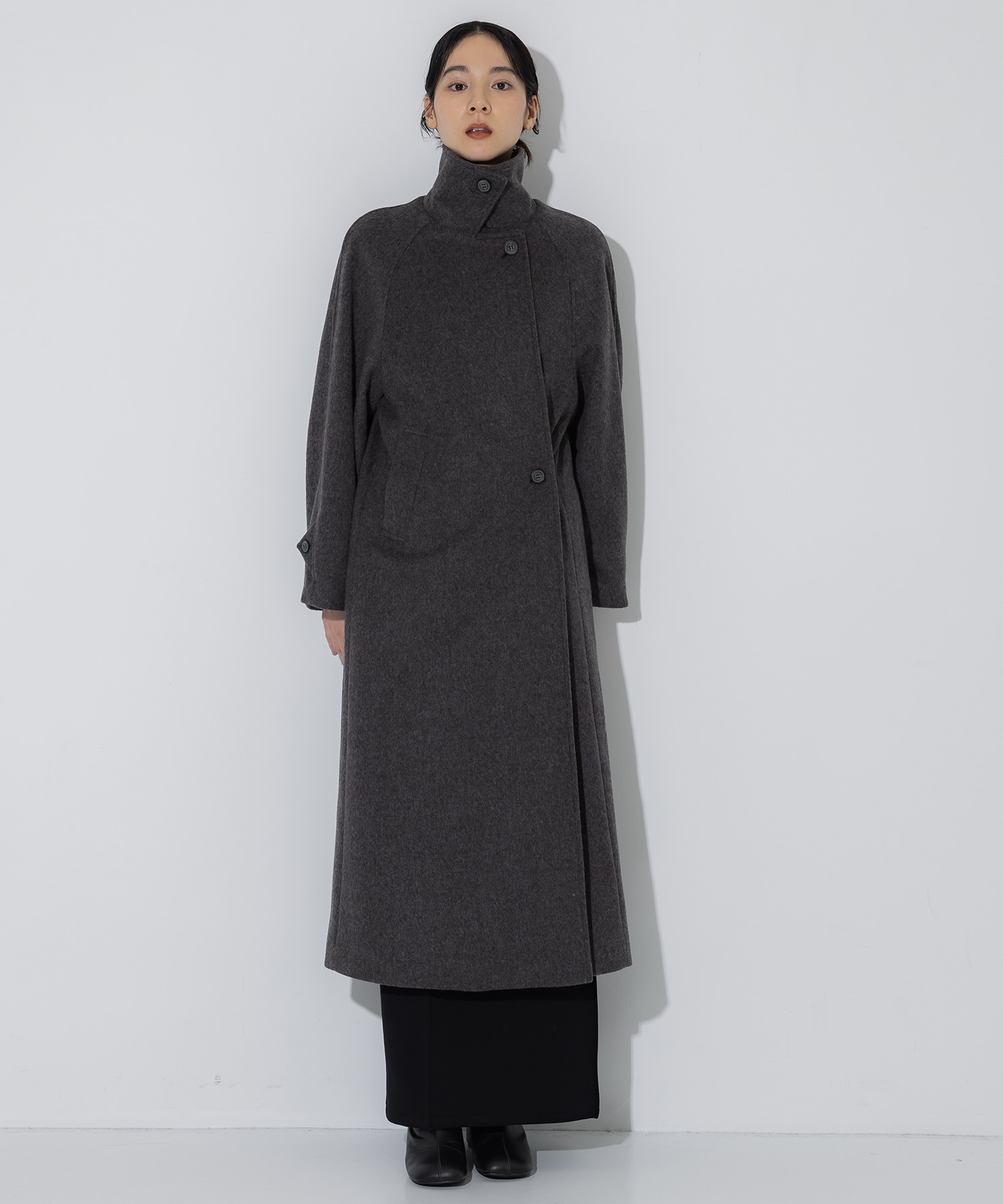 Stand Collar Wool Coat STUDIOUS