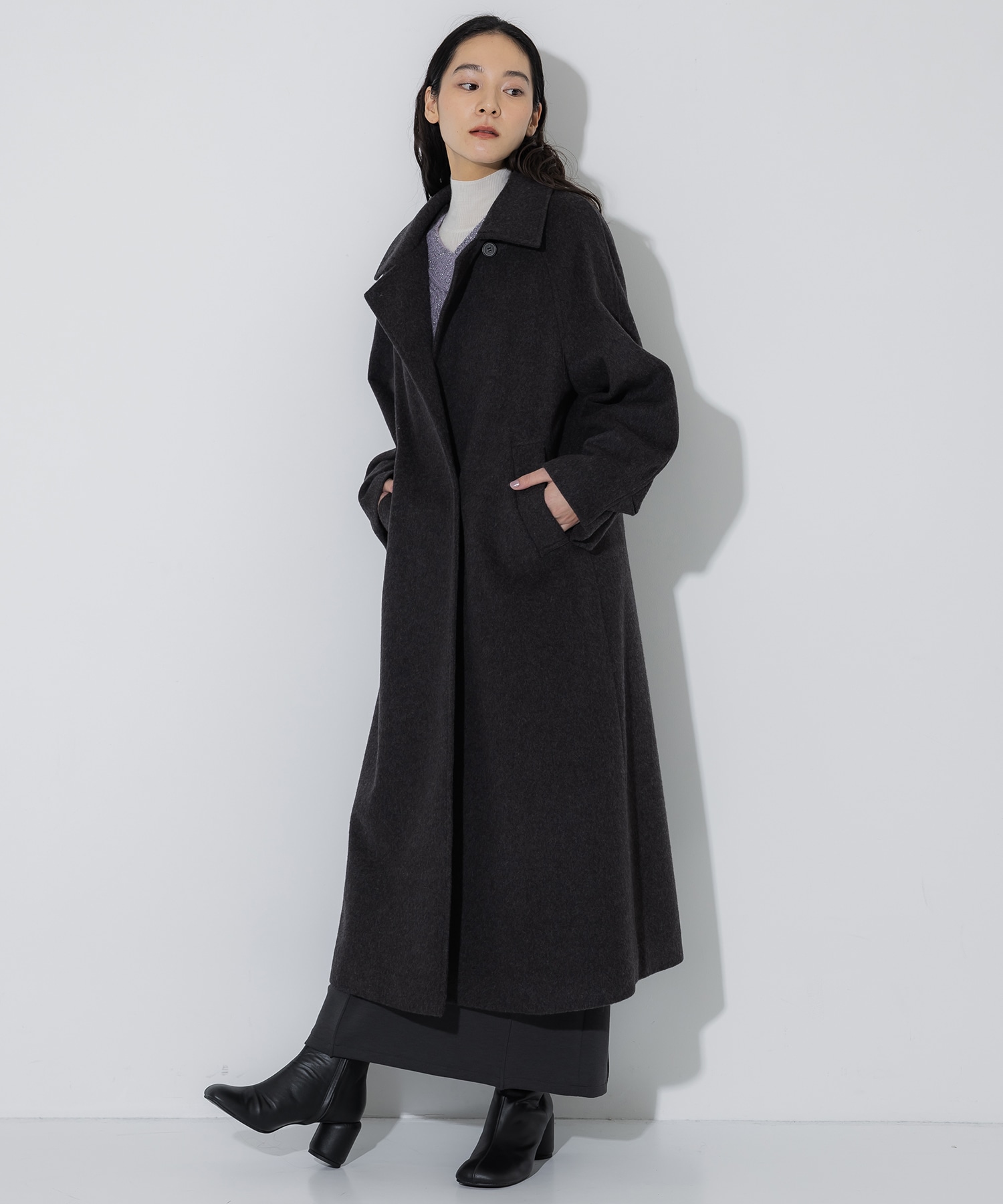 Stand Collar Wool Coat STUDIOUS