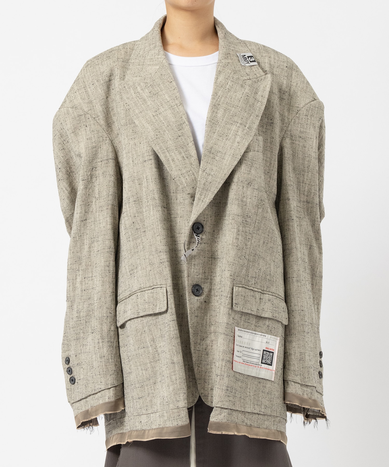 SLUB NEP TWEED JACKET Maison MIHARA YASUHIRO