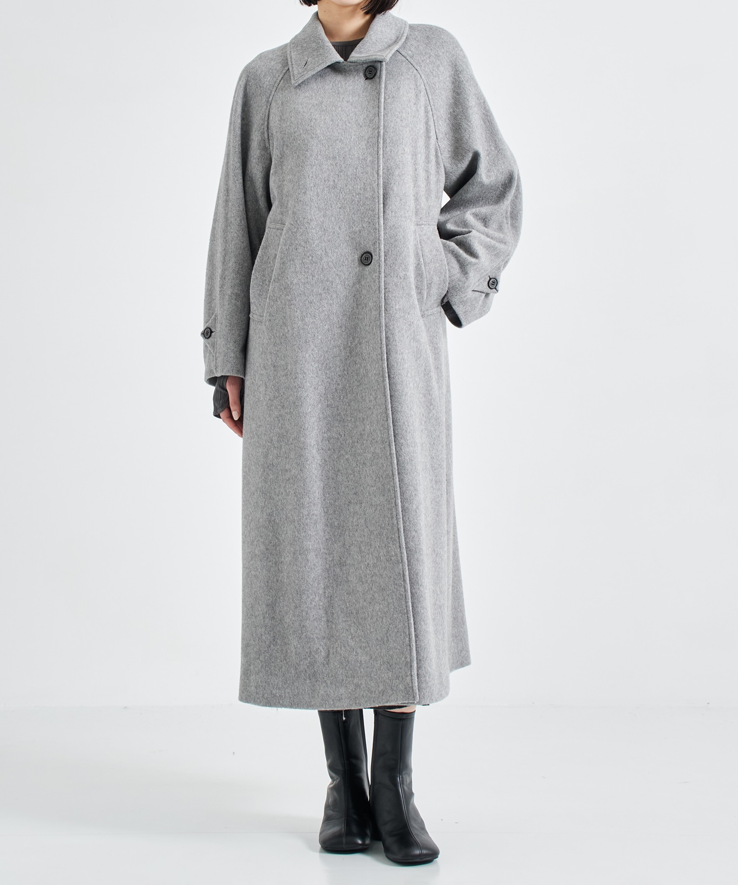 Stand Collar Wool Coat STUDIOUS