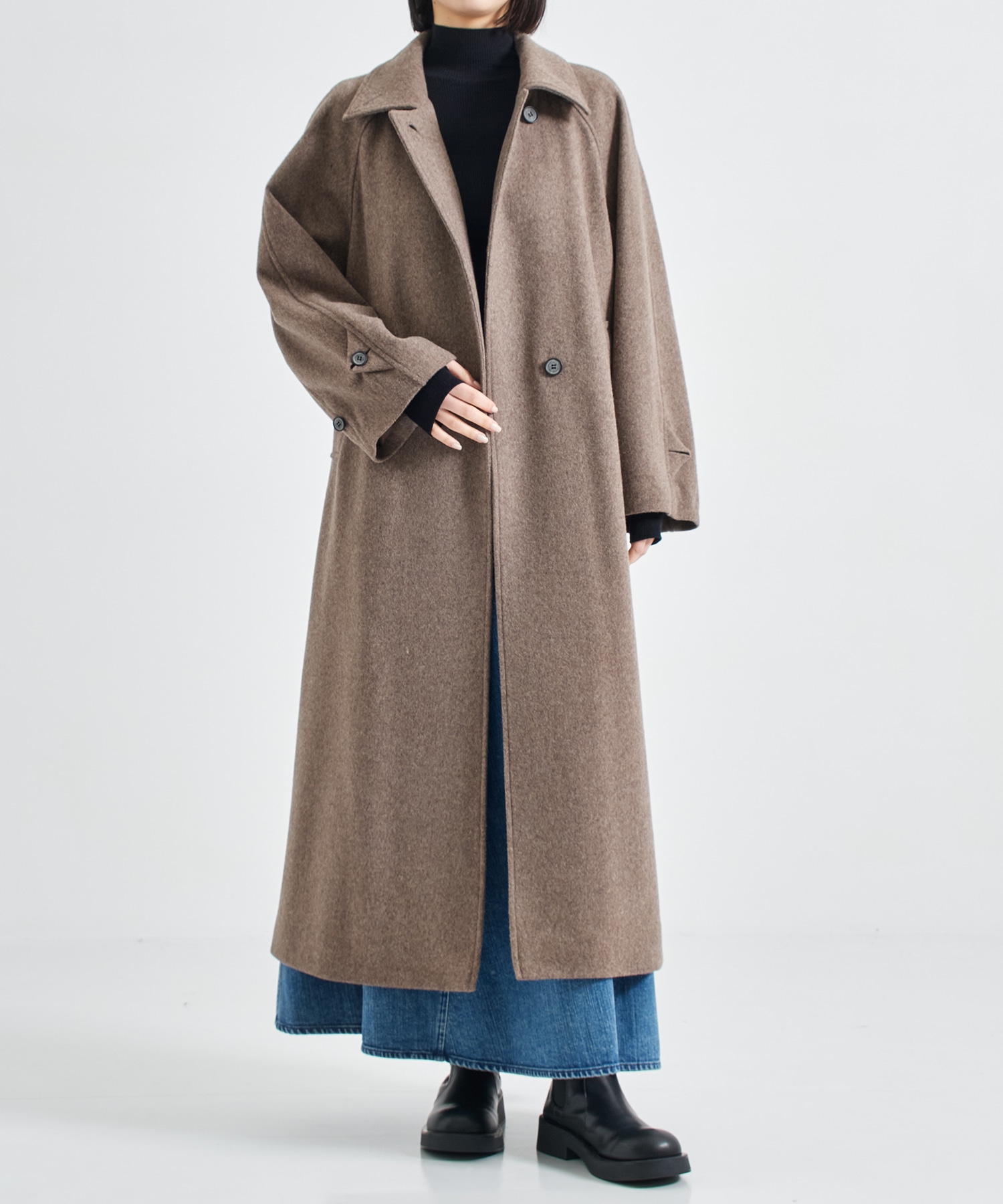 Stand Collar Wool Coat STUDIOUS
