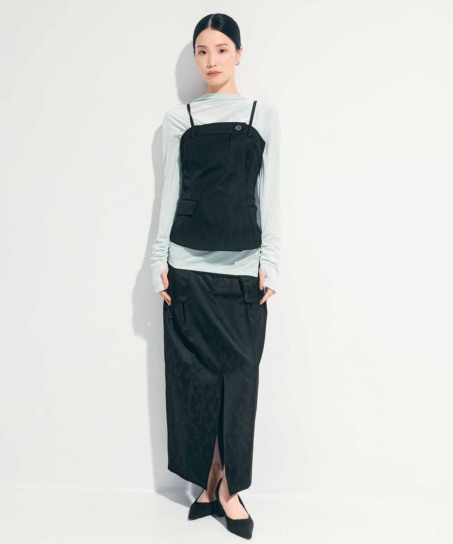 Leaf Jacquard Bustier STUDIOUS