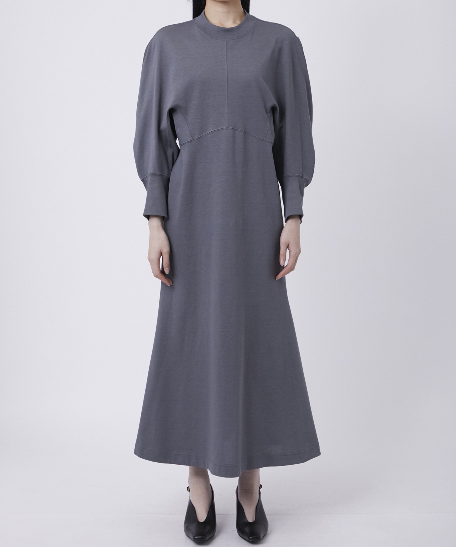 Cotton Jersey Flare Dress Mame Kurogouchi