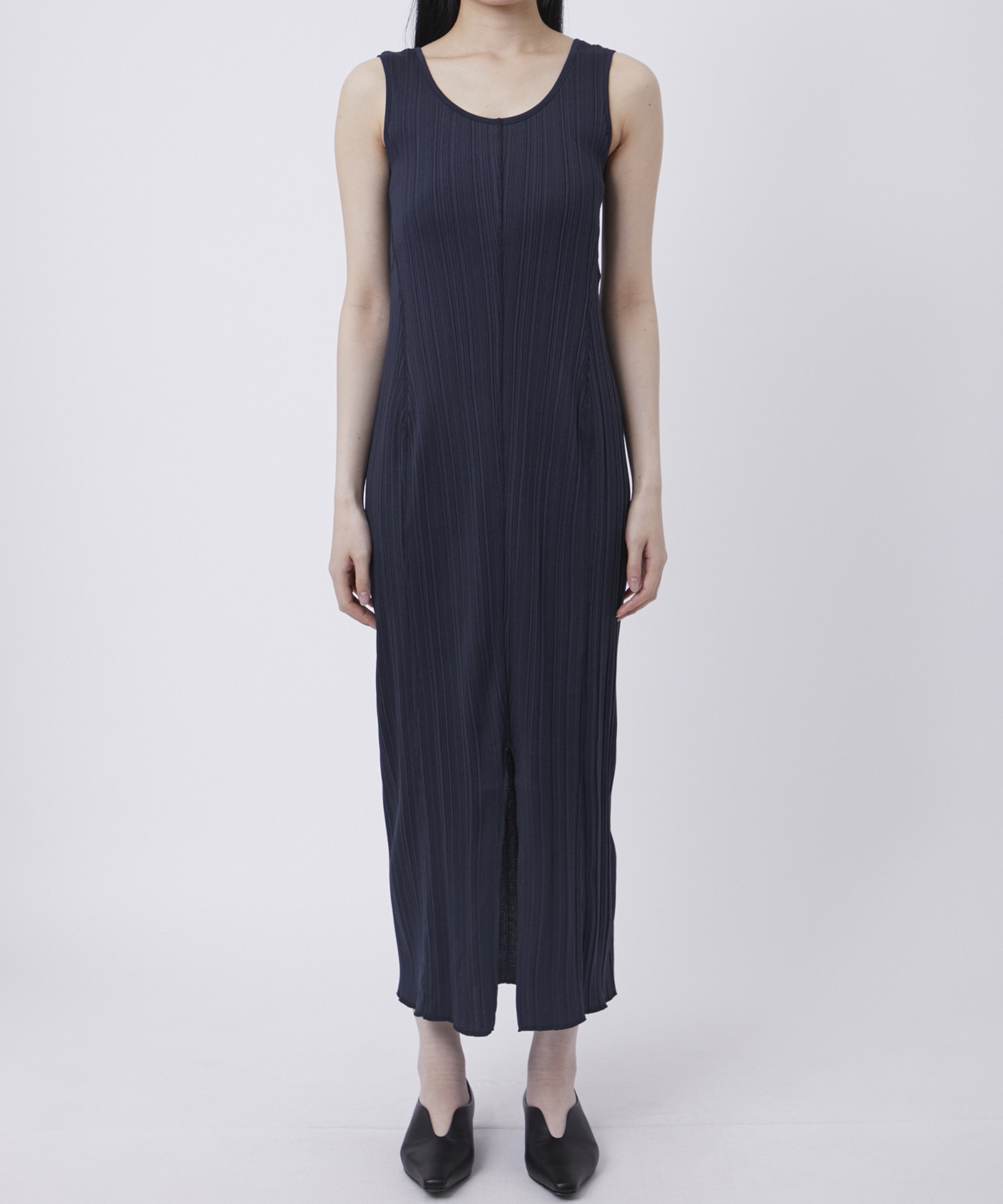 Random Ribbed Organic Cotton 2way Dress Mame Kurogouchi