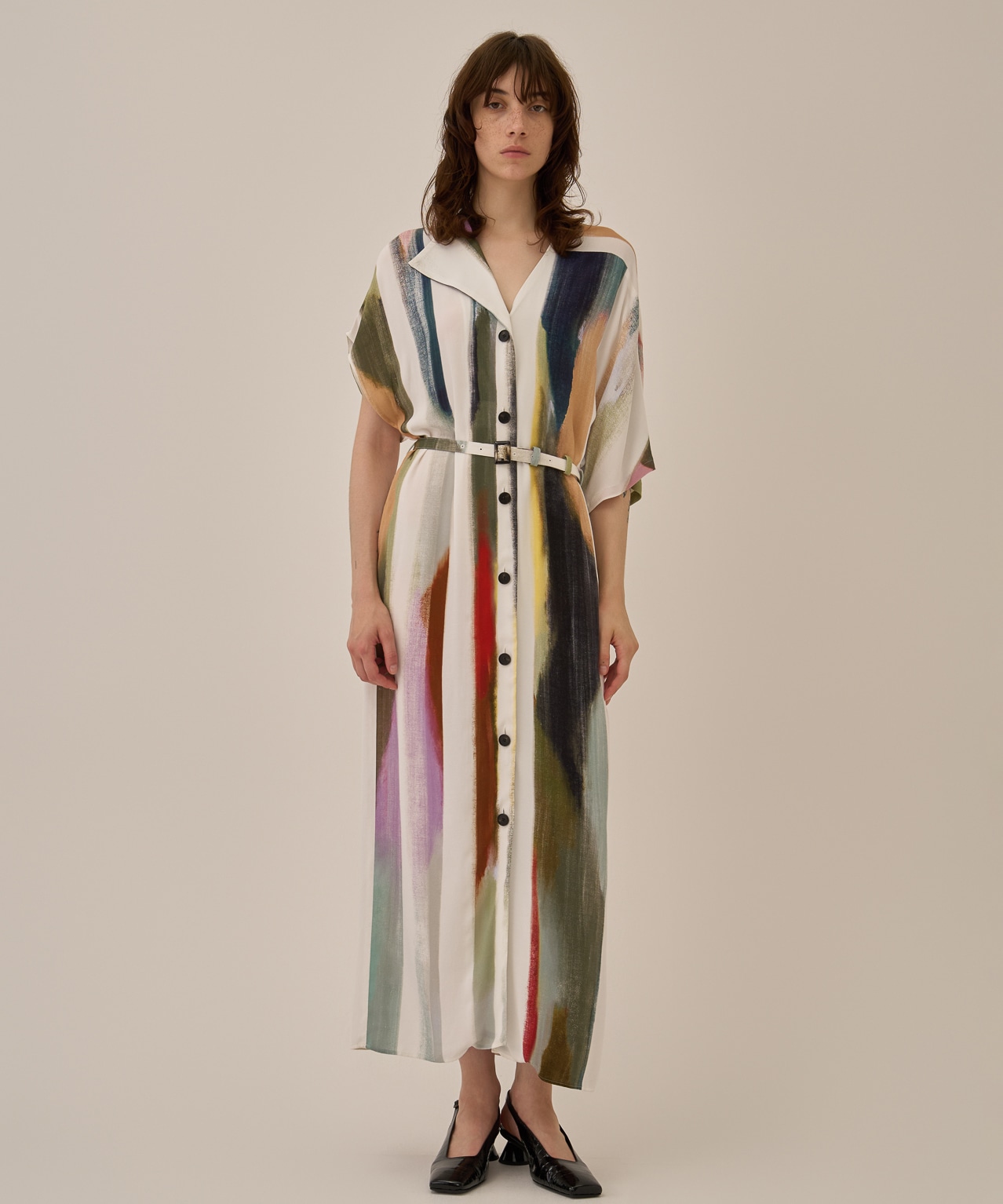 Empty stripe dress AKIRANAKA