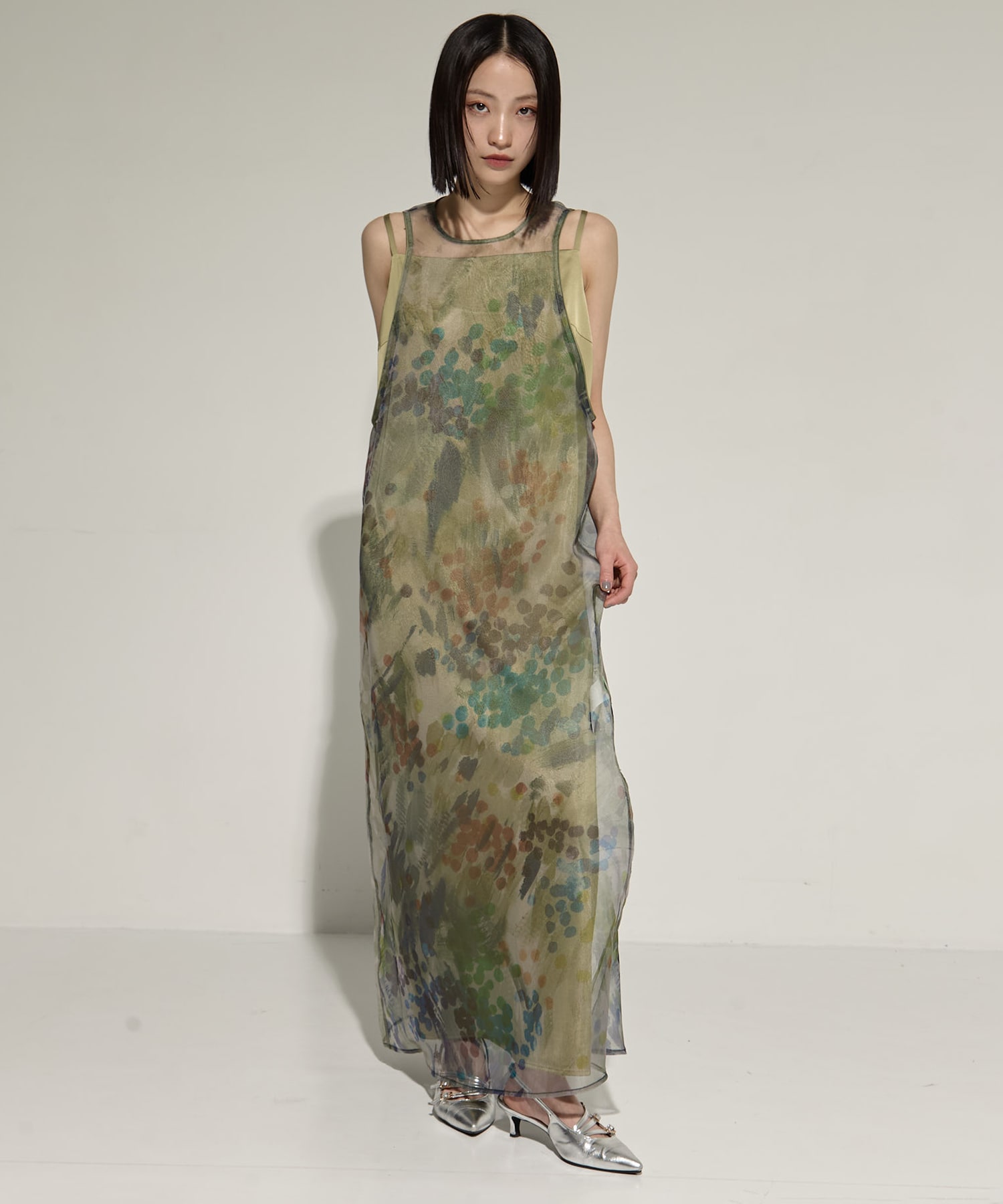 STAMP ART LAYERED DRESS AMERI