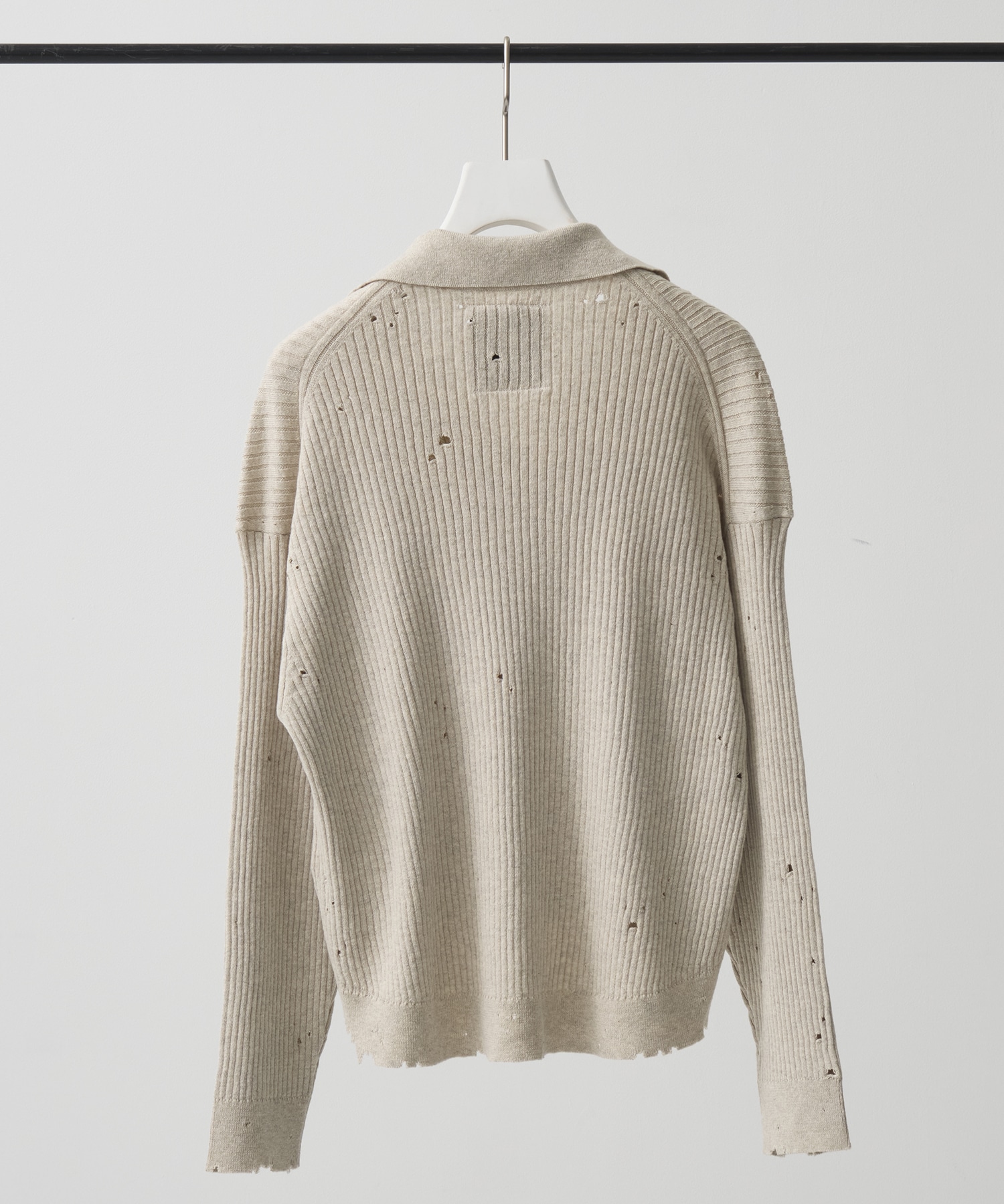 DISTRESSED KNIT PULLOVER Maison MIHARA YASUHIRO