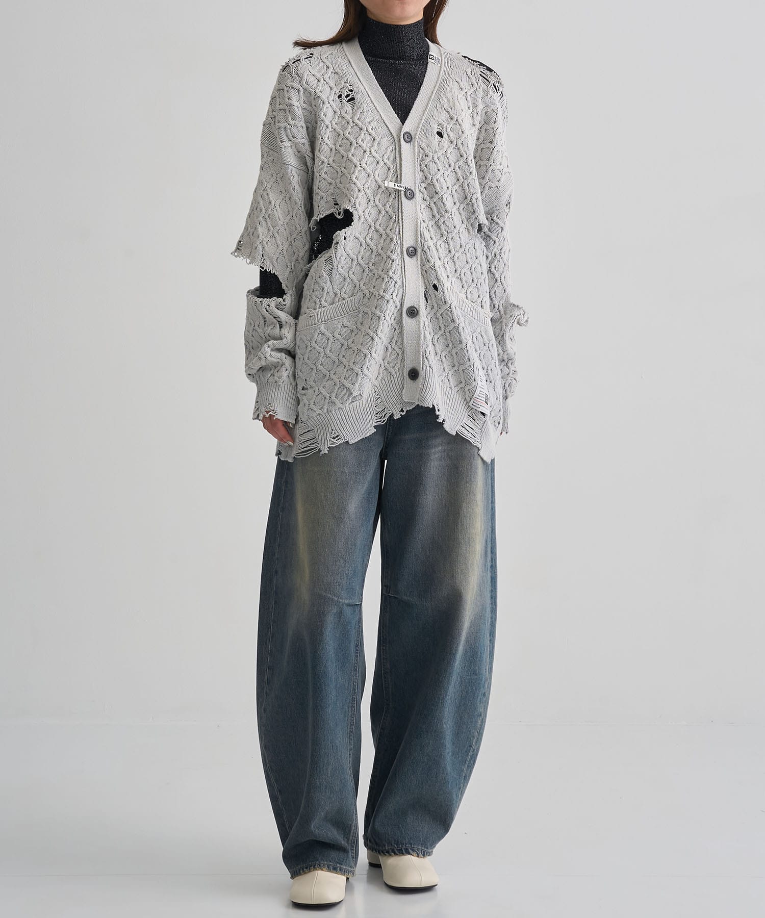 SUNFADED KNIT CARDIGAN Maison MIHARA YASUHIRO