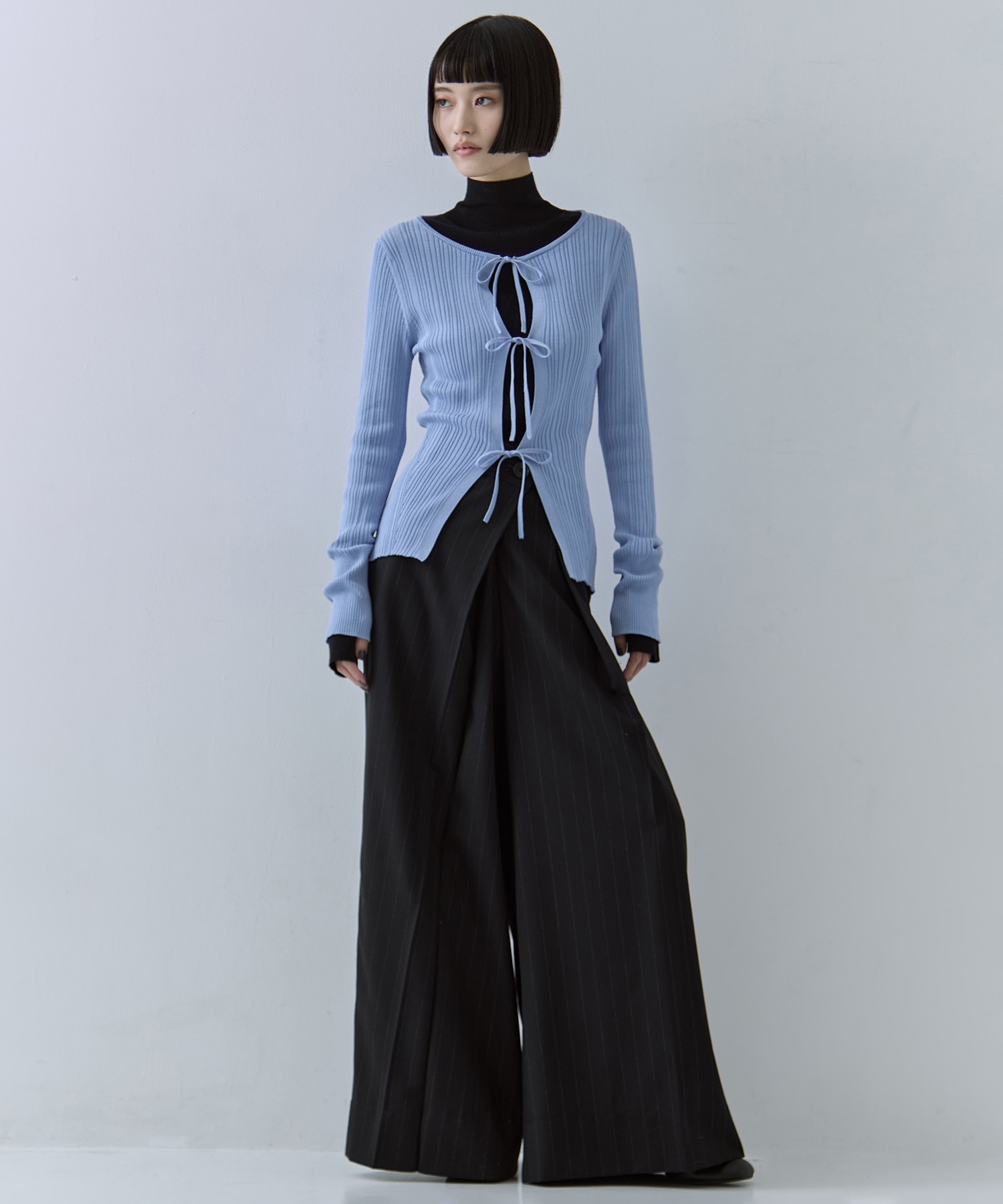 Ribbon Front Knit Cardigan STUDIOUS