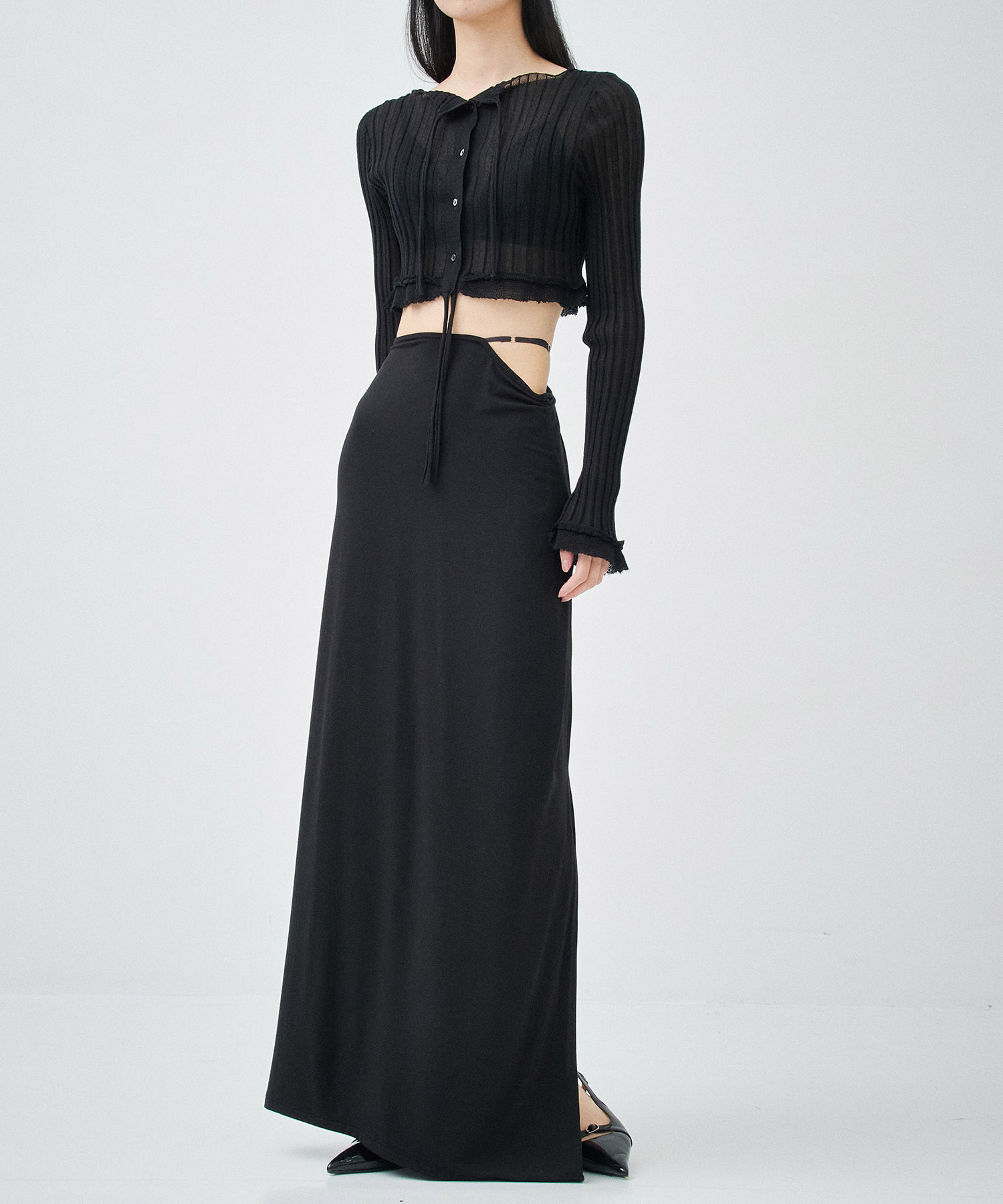 Collagen Strappy Maxi Skirt determ