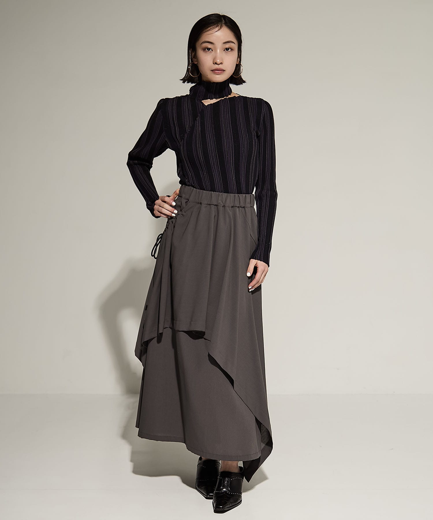 別注 Rondom Hem Gathered Skirt UJOH