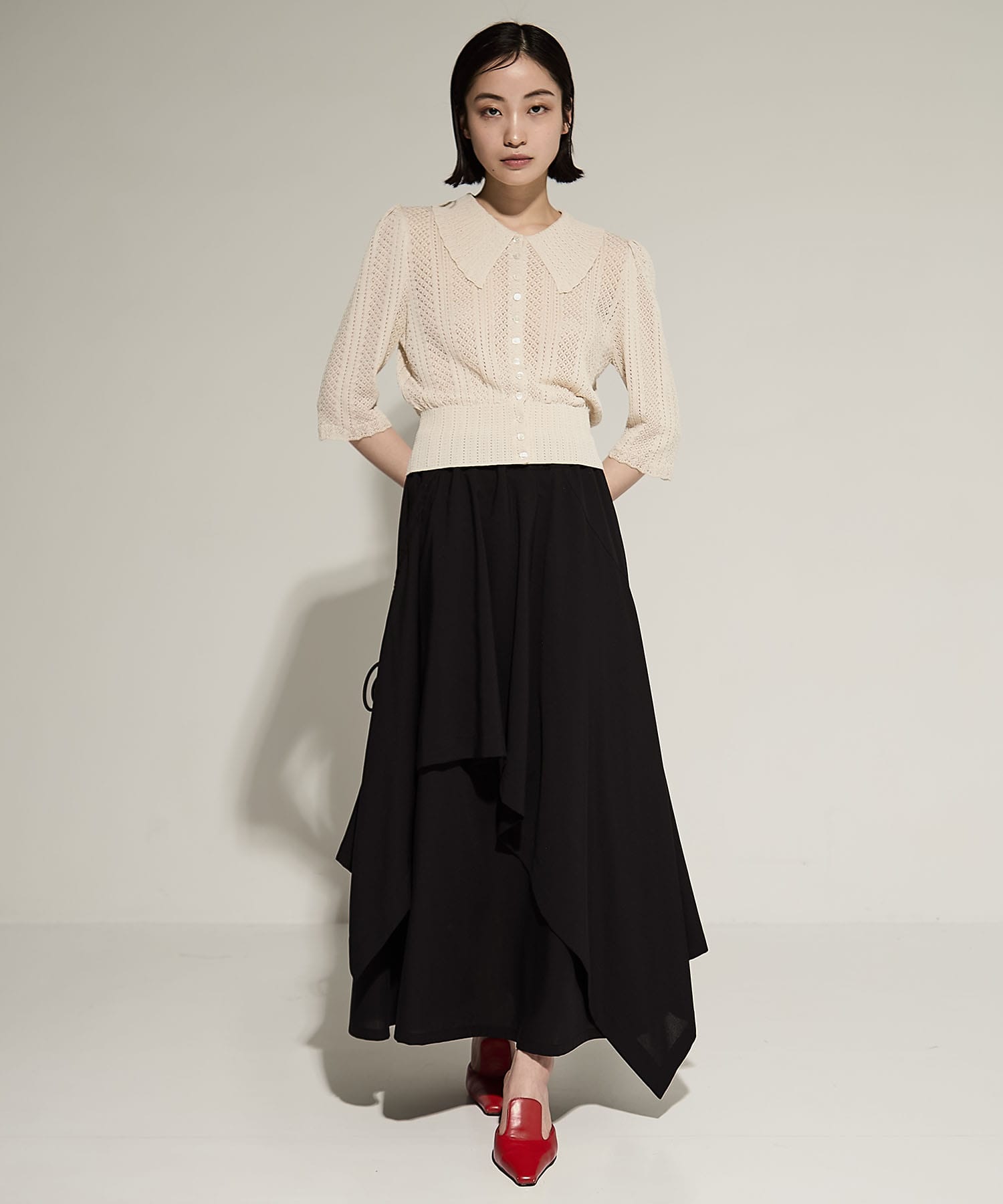 別注 Rondom Hem Gathered Skirt UJOH