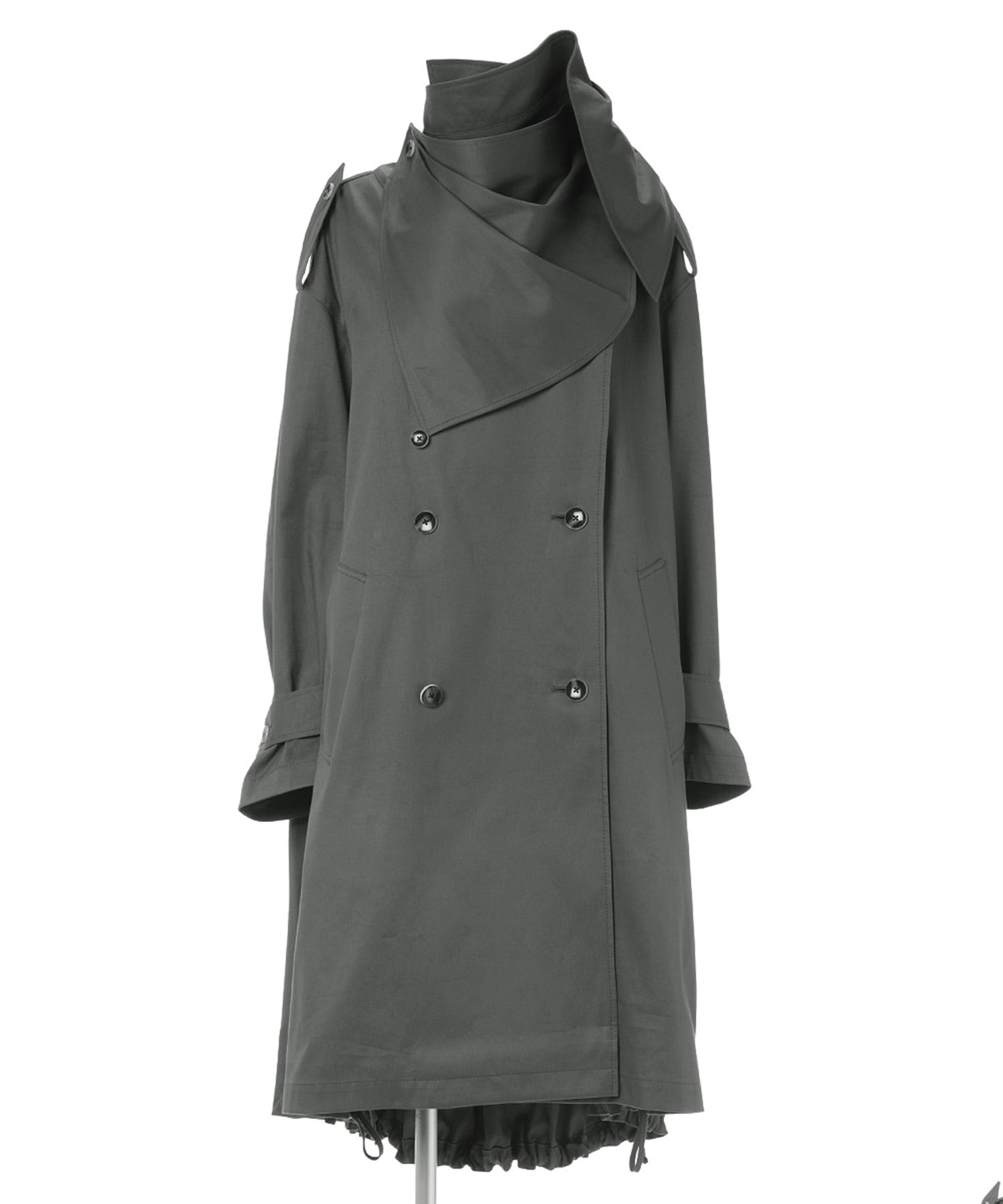 Oversized Organic Cotton Twill Trench Coat Mame Kurogouchi