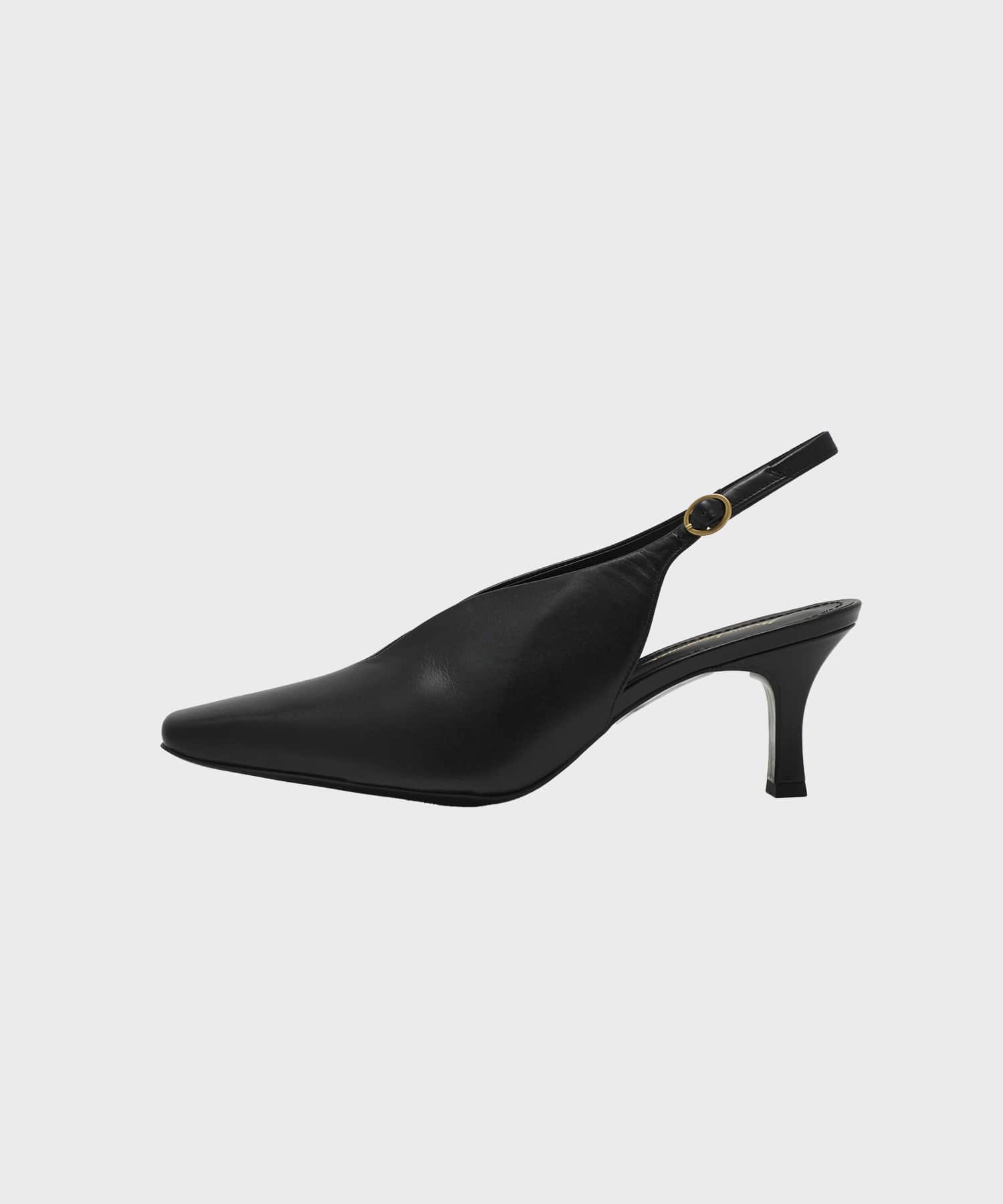 Curved Line Sling Back Heels Mame Kurogouchi