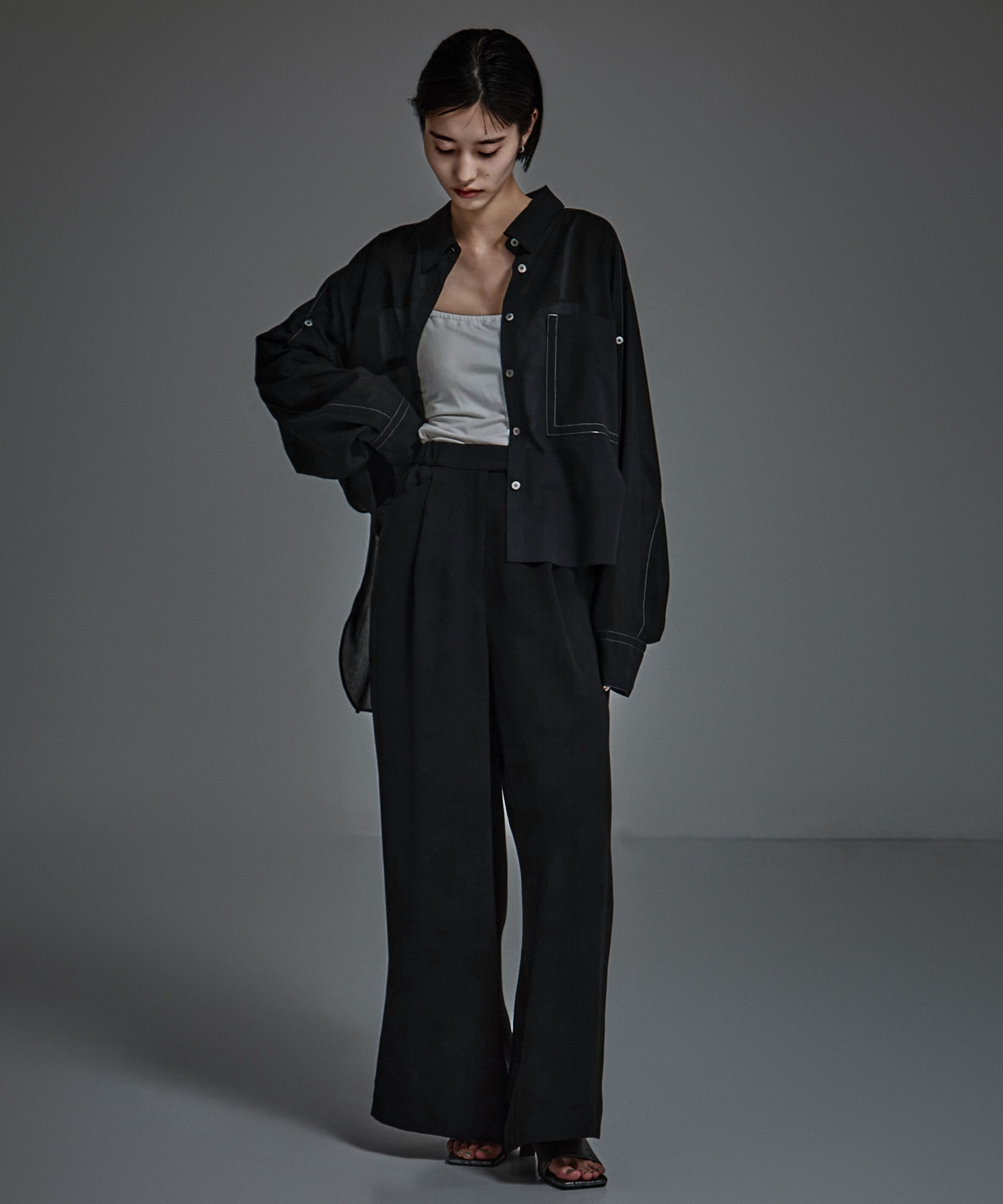 Stetched Sheer Shirt STUDIOUS
