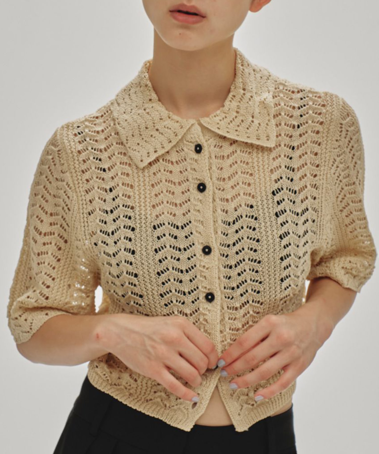 Lace Knit Shirts TODAYFUL