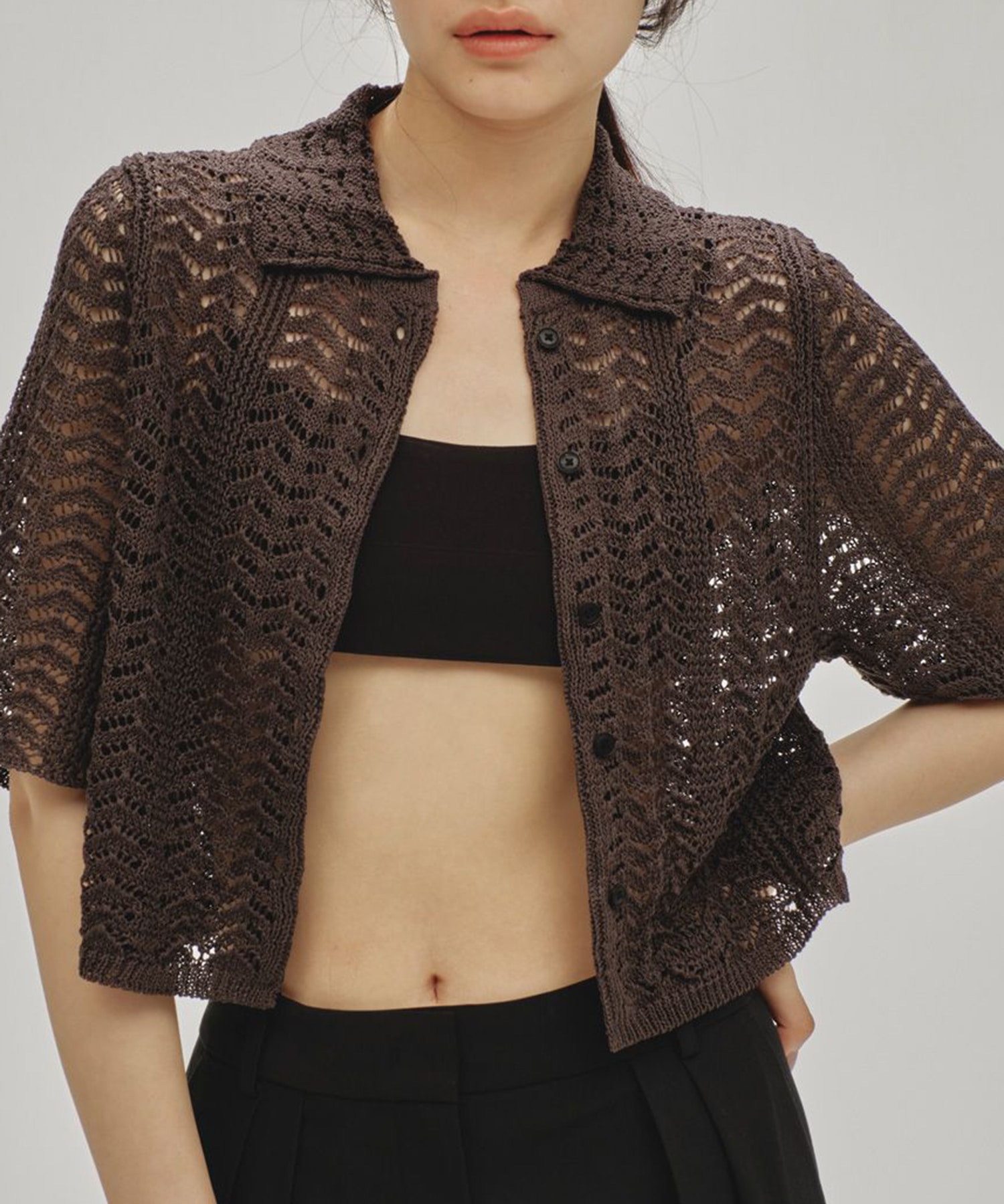 Lace Knit Shirts TODAYFUL
