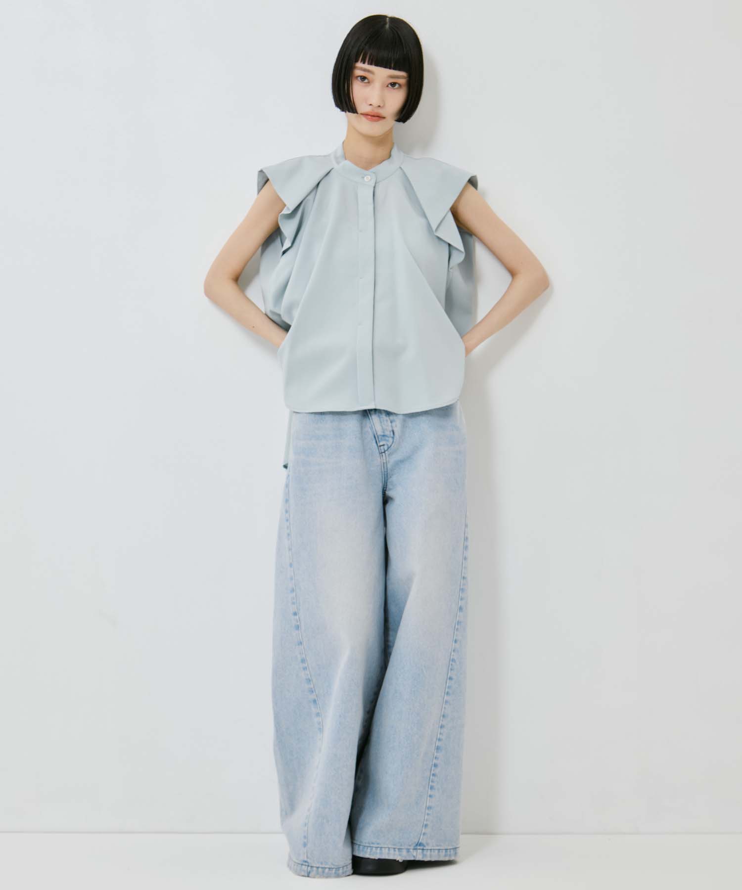 French Sleeve Drape Shirt STUDIOUS