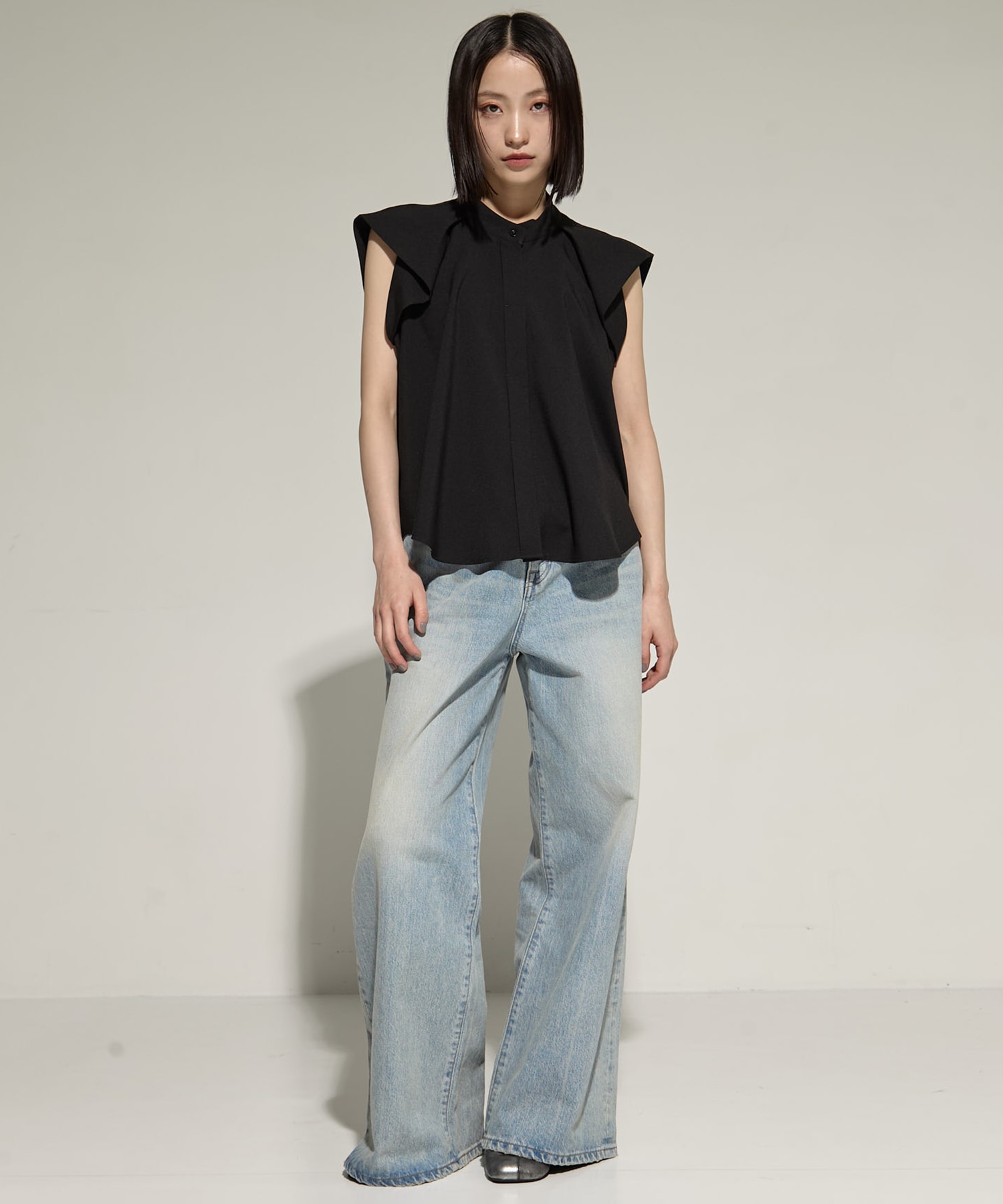 French Sleeve Drape Shirt STUDIOUS