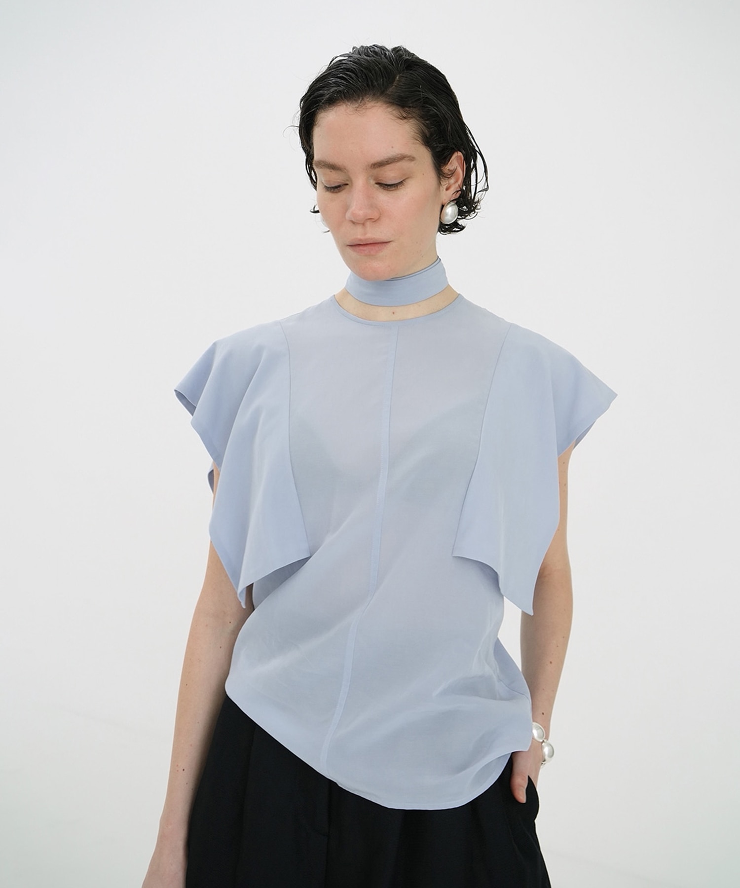 SQUARE SLEEVE BLOUSE CLANE