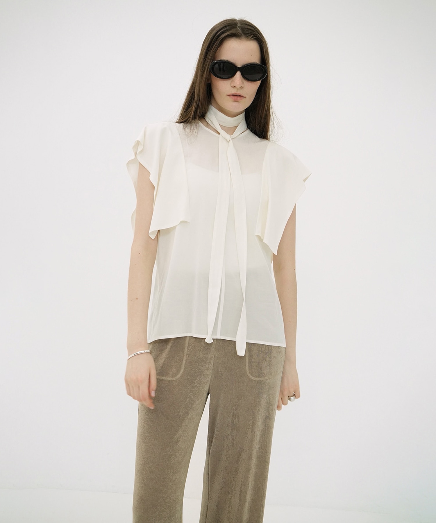 SQUARE SLEEVE BLOUSE CLANE