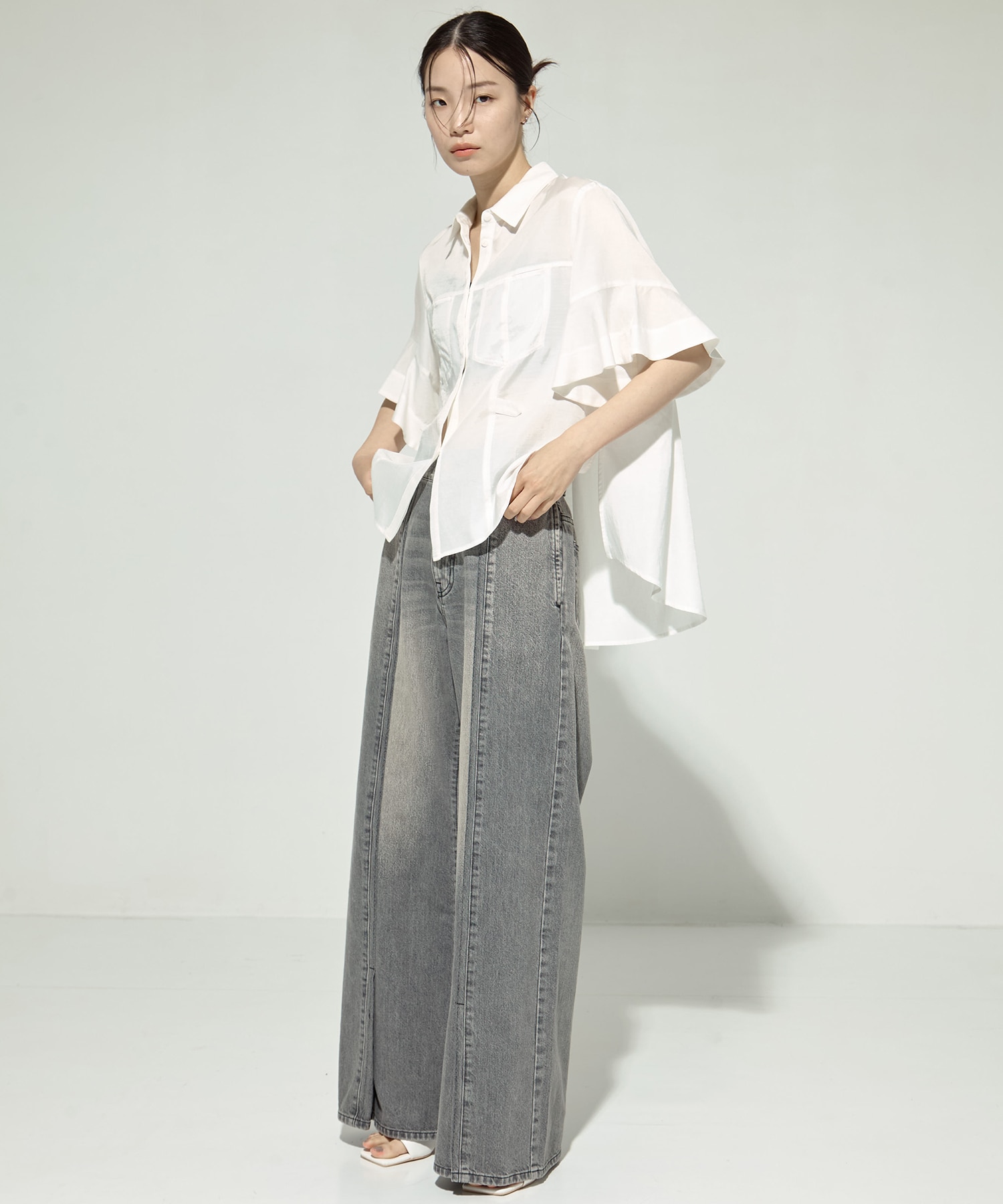 Hem Flare 2way Blouse STUDIOUS