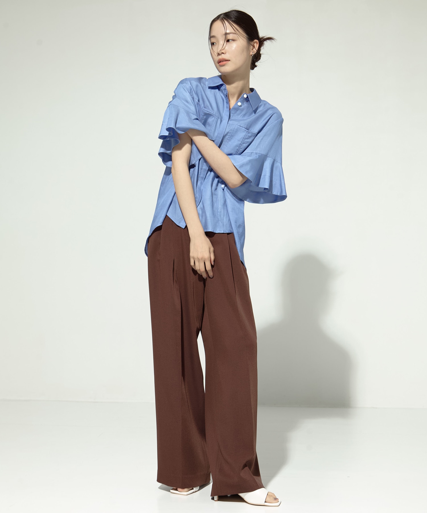 Hem Flare 2way Blouse STUDIOUS