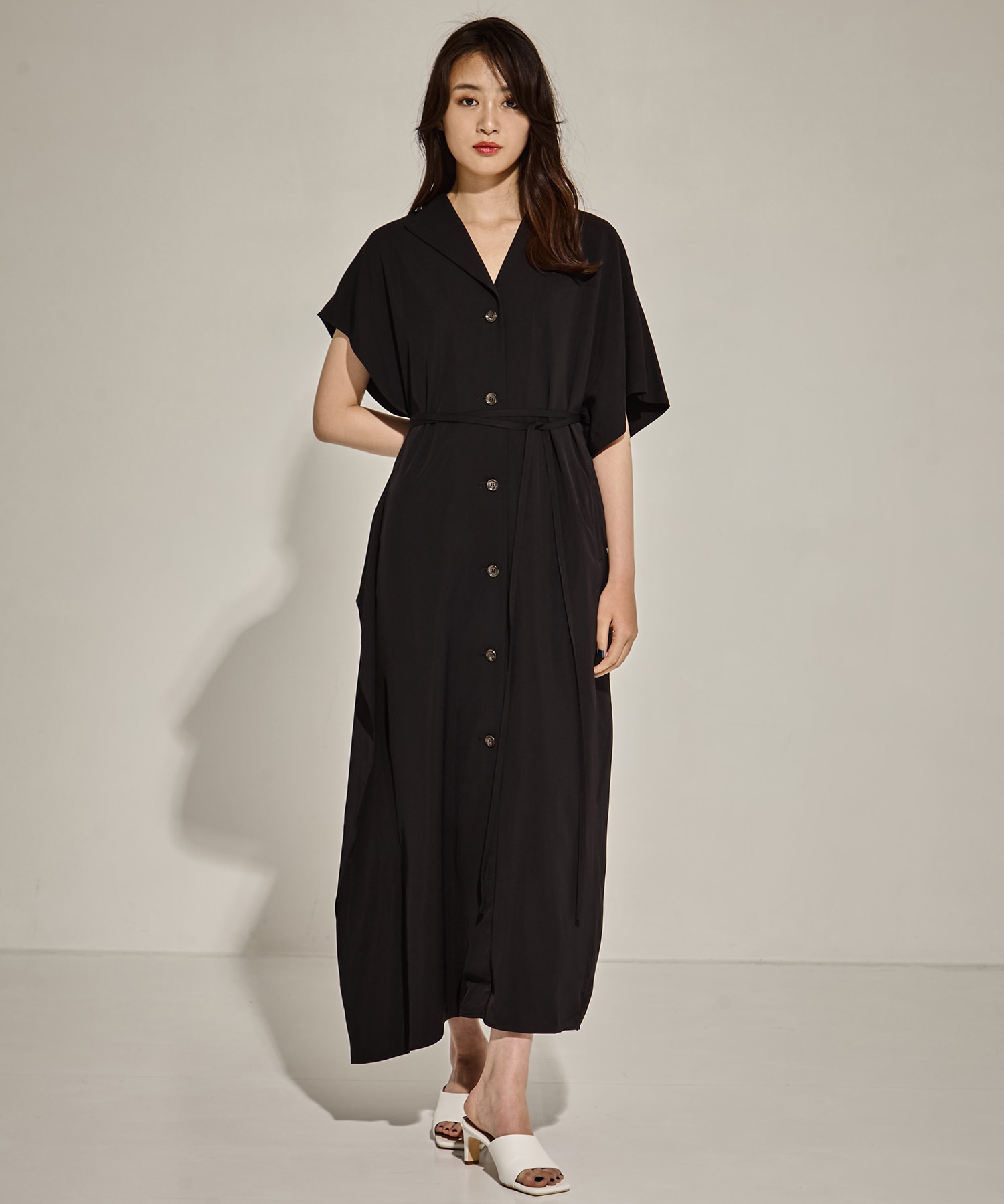 Ana asymmetry dress BK AKIRANAKA