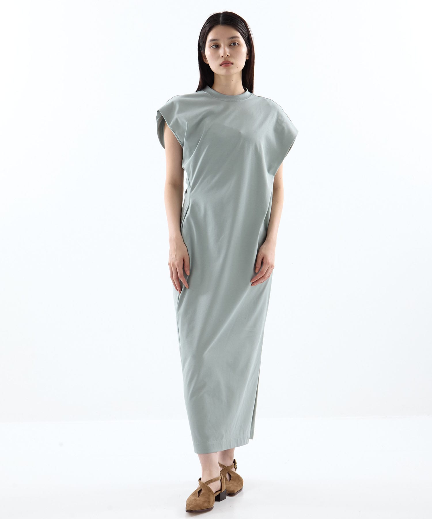 Cotton Jersey Asymmetric Dress Mame Kurogouchi
