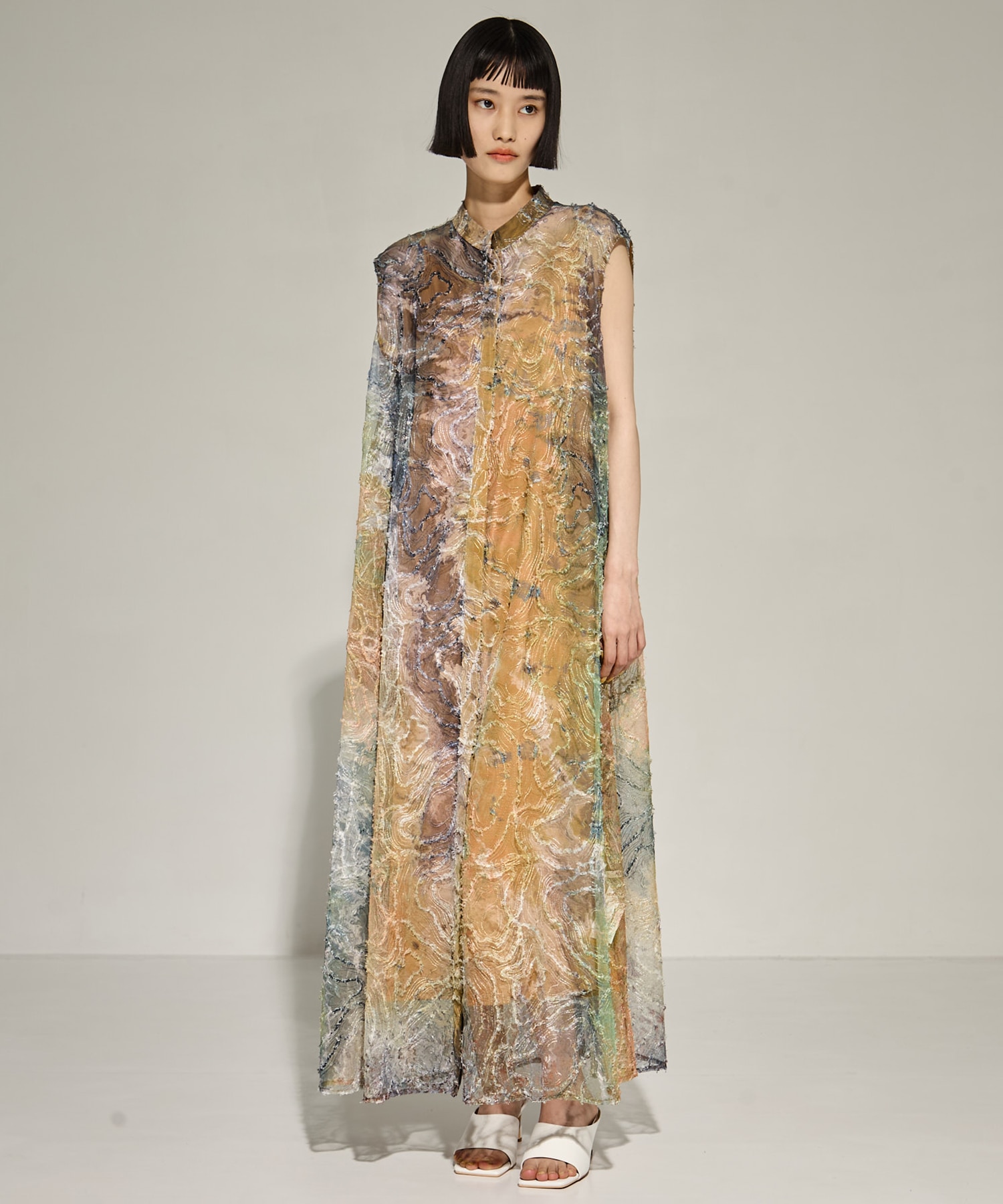RIPPLE SHAGGY ART DRESS AMERI